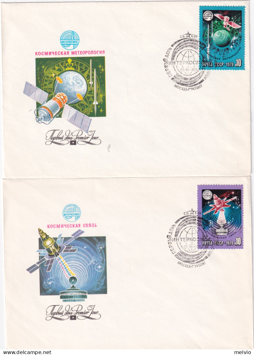 1978-RUSSIA Ricerche Spaziali Serie Cpl. (4487/0) Su Fdc - FDC