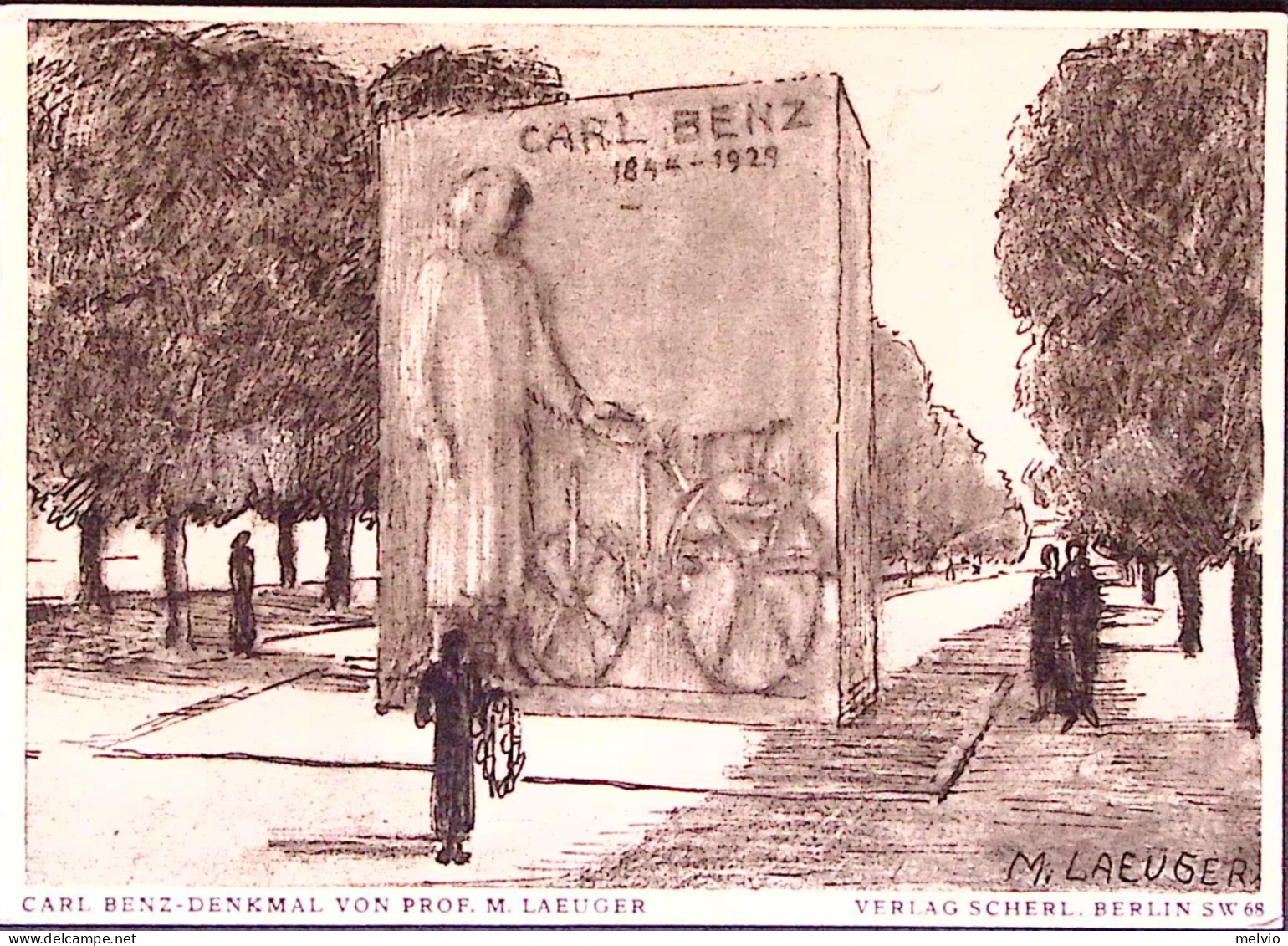 1933-Germania Cartolina Postale P.6 Celebrante Carl Benz Denkmals Nuova - Lettres & Documents