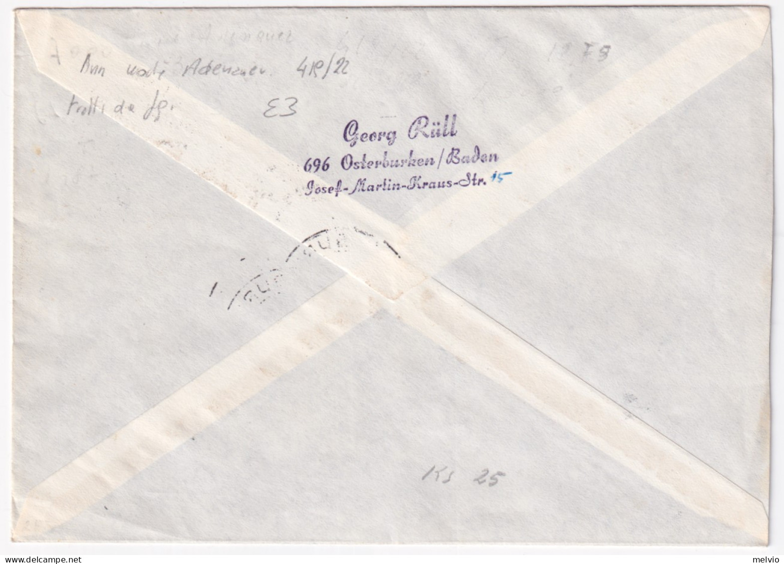 1963-GERMANIA Morte Adenauer Serie Cpl Da Foglietto + Monumenti P.70 Su Raccoman - Lettres & Documents