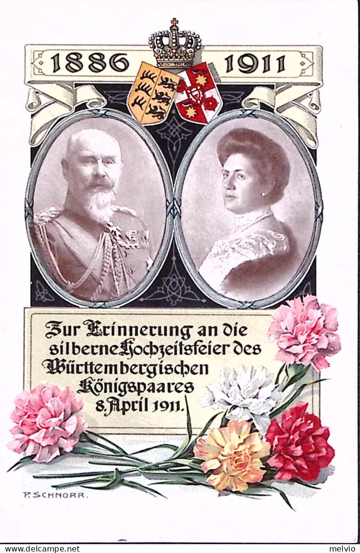 1911-Germania Cartolina Postale P.5 Commemorativa 25 Anniversario Nozze Nuova - Lettres & Documents