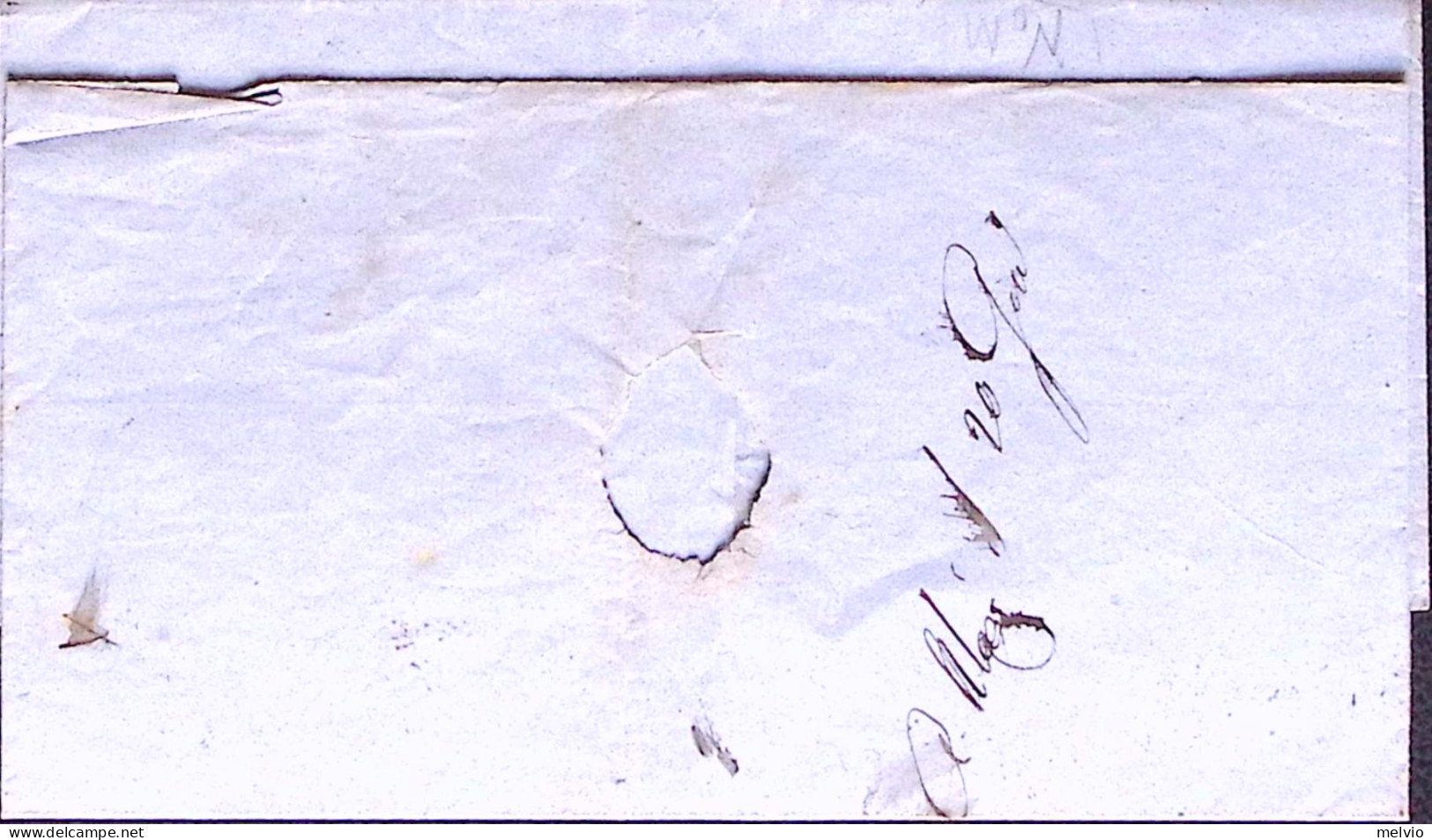 1869-Francia Par C.to Bacchiocchi Manoscritto Su Lettera Completa Testo Affr. C. - 1863-1870 Napoleon III With Laurels