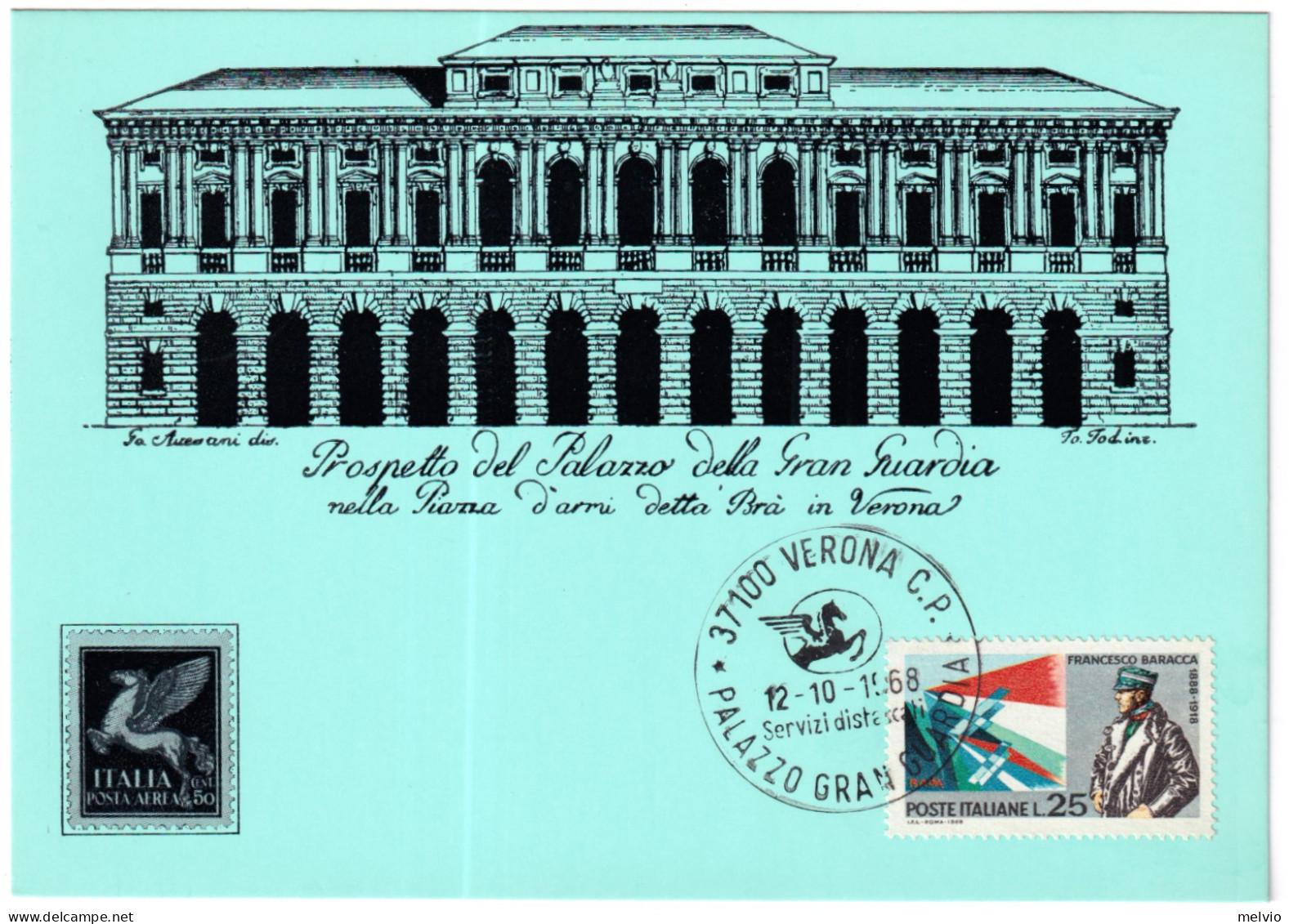 1968-VERONA Palazzo Della Gran Guardia Annullo Speciale Su Cartolina - Verona