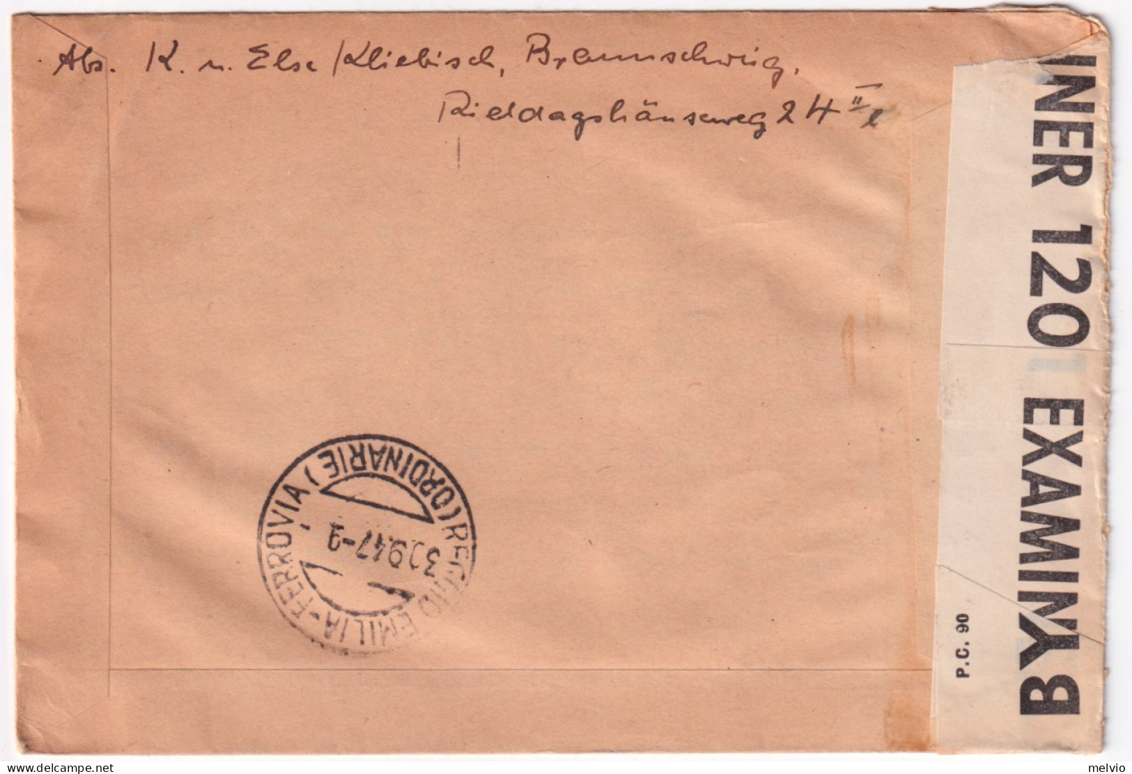 1947-GERMANIA Occ. Interalleata Emissione Comune P.50 Su Busta (19.9) Per L'Ital - Other & Unclassified