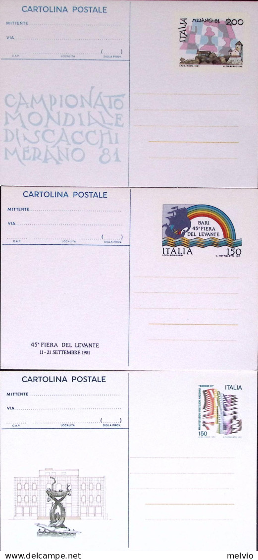1981-CARTOLINE POSTALI Riccione , Fiera Levante, Campionato Scacchi, Castelli Li - 1981-90: Poststempel