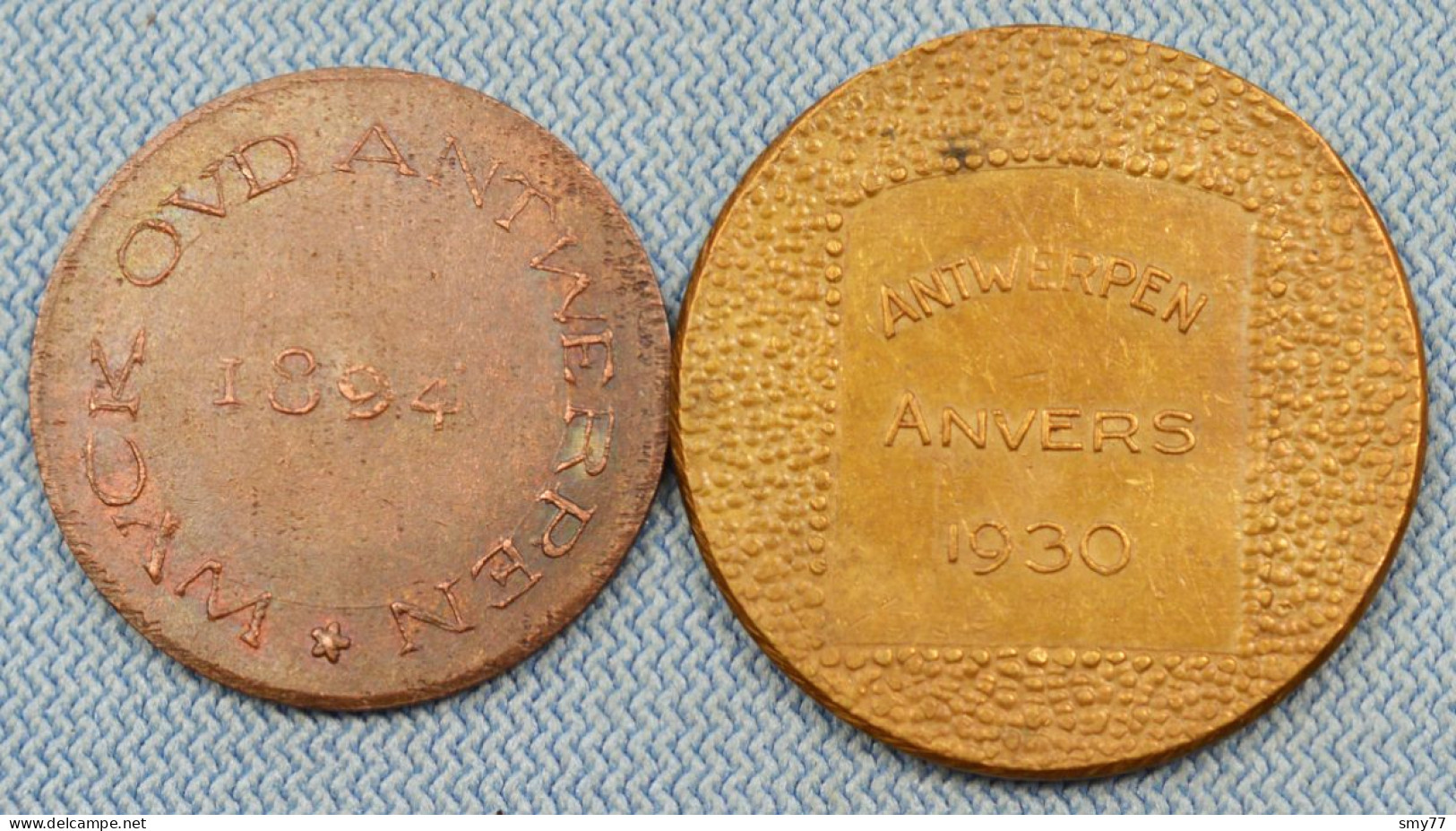 Belgique • 2 X • Antwerpen / Anvers • 1894 1930 • Jeton / Médaille • Belgium • [24-778] - Sonstige & Ohne Zuordnung