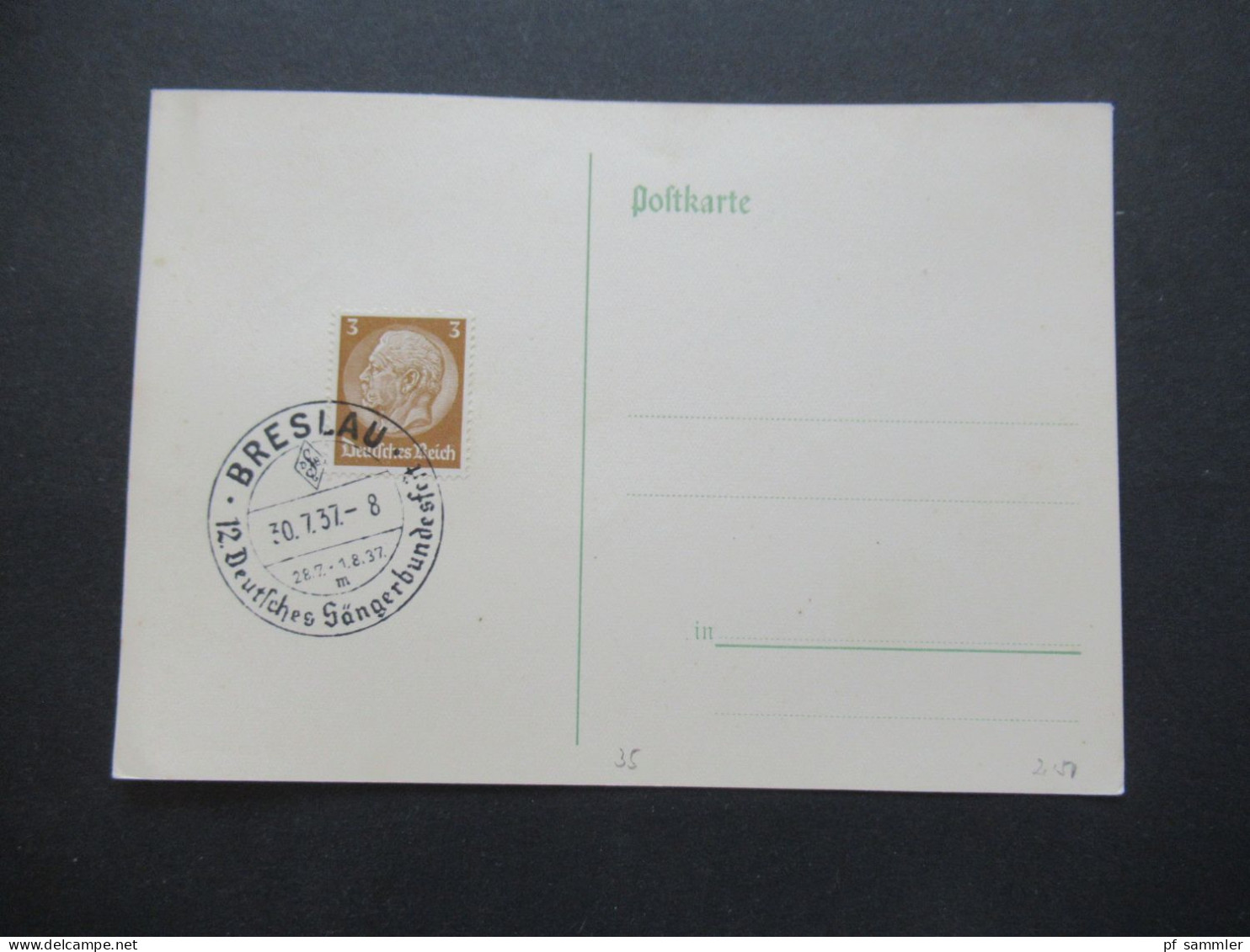 3.Reich 1937 / 1938 Blanko PK Mit Hindenburg Frankatur Insgesamt 50 Stück Verschiedene Sonderstempel! Propaganda Stempel - Lettres & Documents