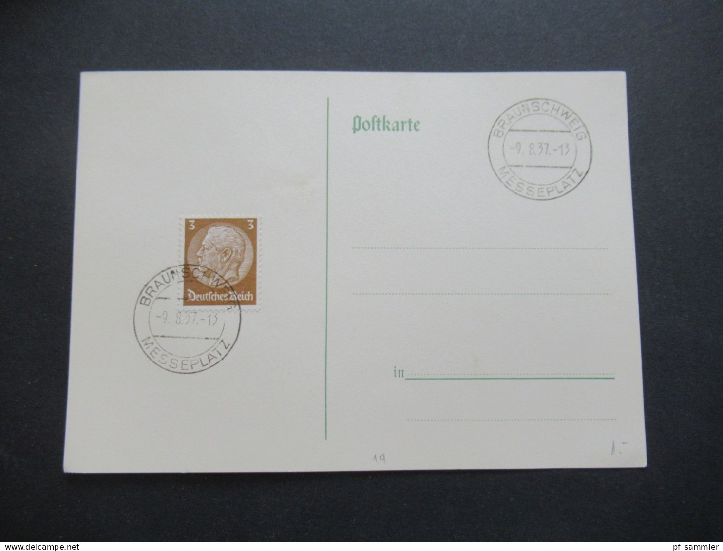 3.Reich 1937 / 1938 blanko PK mit Hindenburg Frankatur insgesamt 50 Stück verschiedene Sonderstempel! Propaganda Stempel