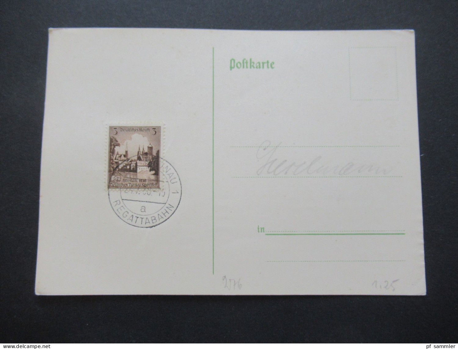 3.Reich 1937 / 1938 blanko PK mit Hindenburg Frankatur insgesamt 50 Stück verschiedene Sonderstempel! Propaganda Stempel