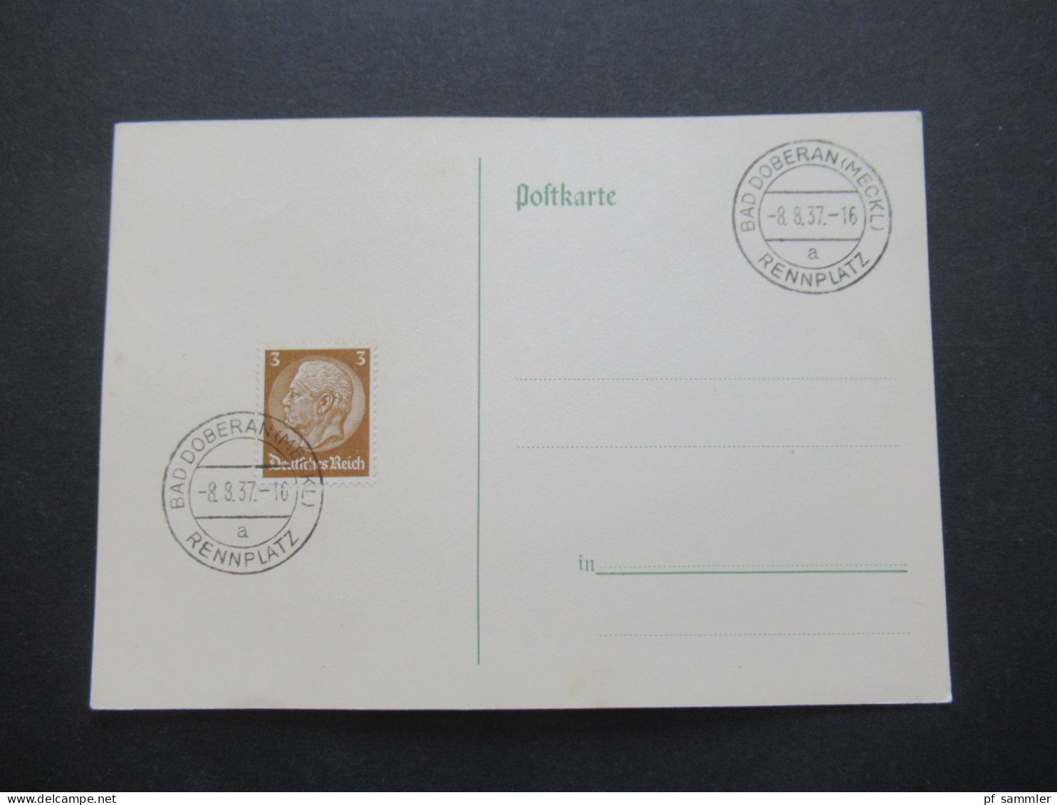 3.Reich 1937 / 1938 blanko PK mit Hindenburg Frankatur insgesamt 50 Stück verschiedene Sonderstempel! Propaganda Stempel