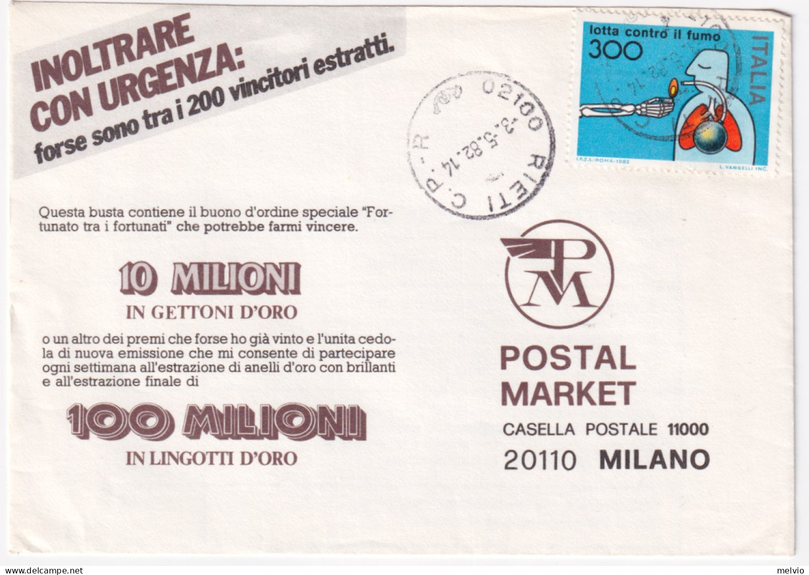 1982-GIORNATA FRANCOBOLLO , S. FRANCESCO E LOTTA FUMO (1584/5+1587) Isolati Su 3 - 1981-90: Poststempel