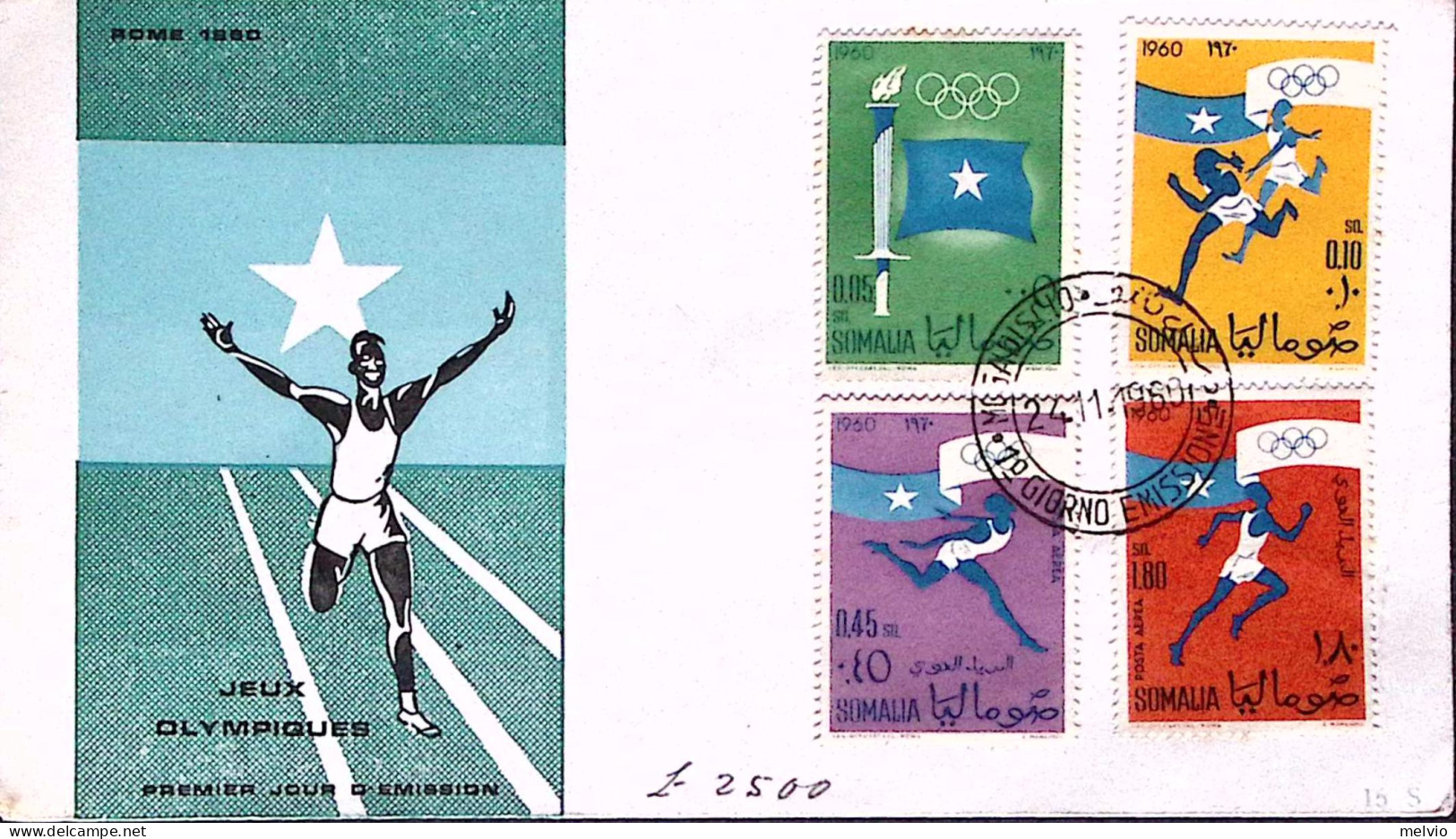 1960-Somalia Giochi Olimpici Serie Completa Su Fdc - Somalie (1960-...)