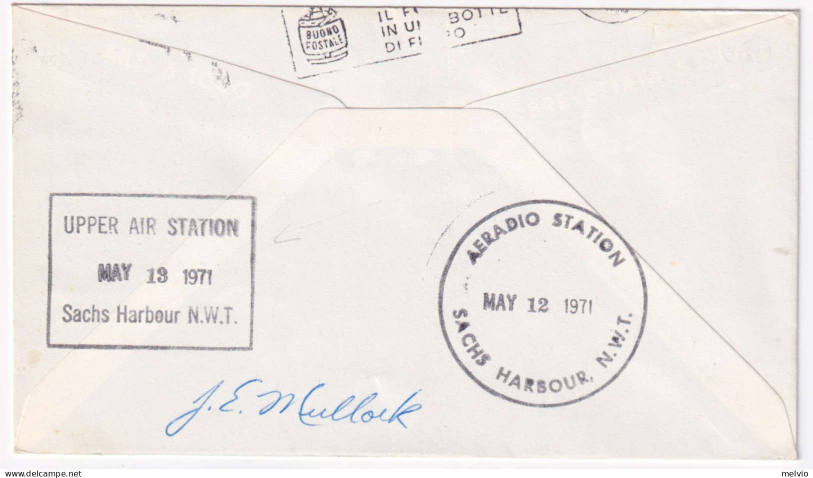 1971-CANADA Upper Air Station (12.5) Annulli Speciali Su Busta - Airmail