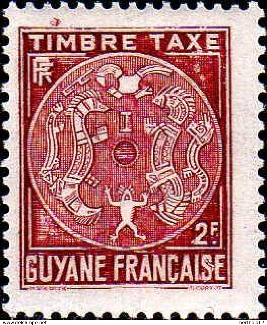 Guyane Taxe N** Yv:26 Mi:26 Armoiries - Neufs