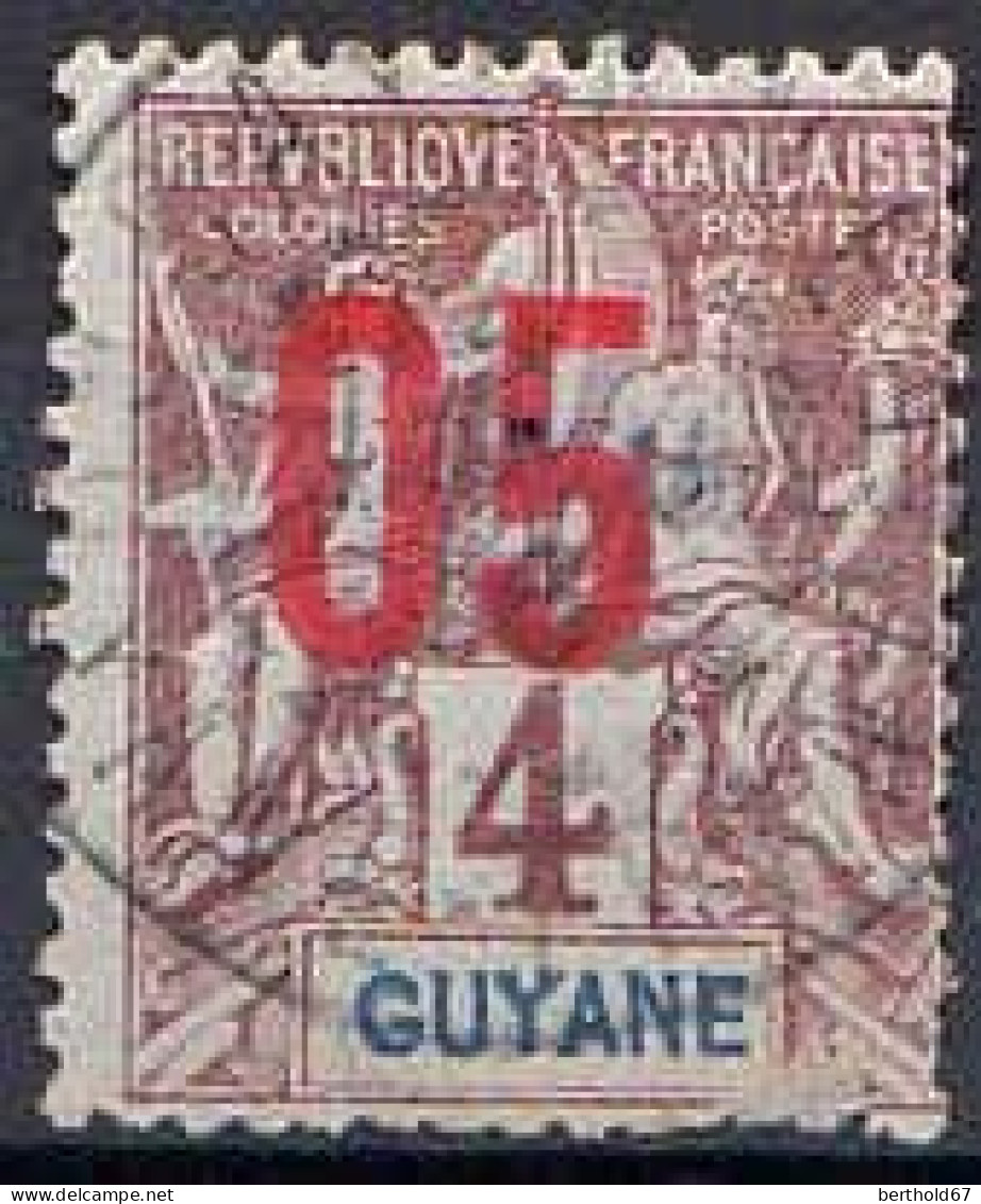 Guyane Poste Obl Yv: 67 Mi:68I Groupe Allégorique Mouchon (TB Cachet Rond) - Oblitérés