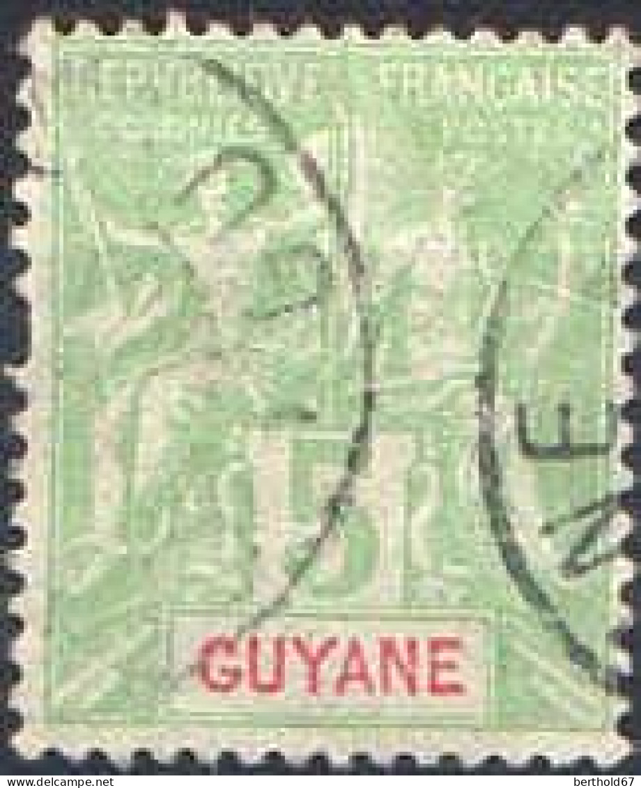 Guyane Poste Obl Yv: 43 Mi:43 Groupe Allégorique Mouchon (TB Cachet Rond) - Used Stamps