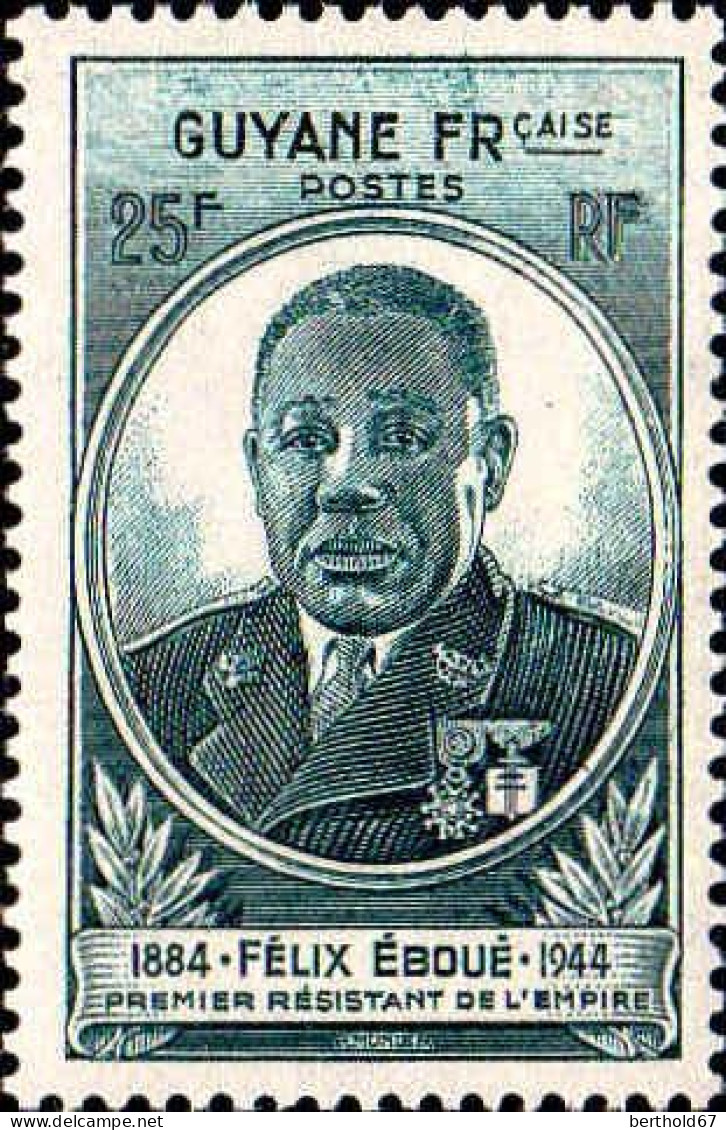 Guyane Poste N** Yv:180/181 Félix Eboué - Neufs