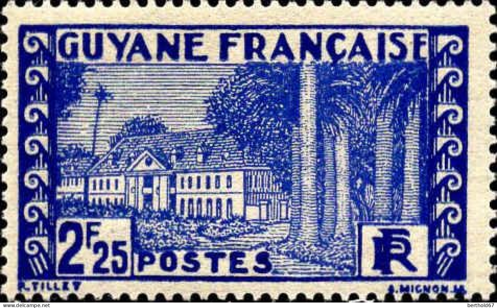 Guyane Poste N** Yv:167 Mi:146 Hôtel Du Gouvernement Cayenne - Unused Stamps