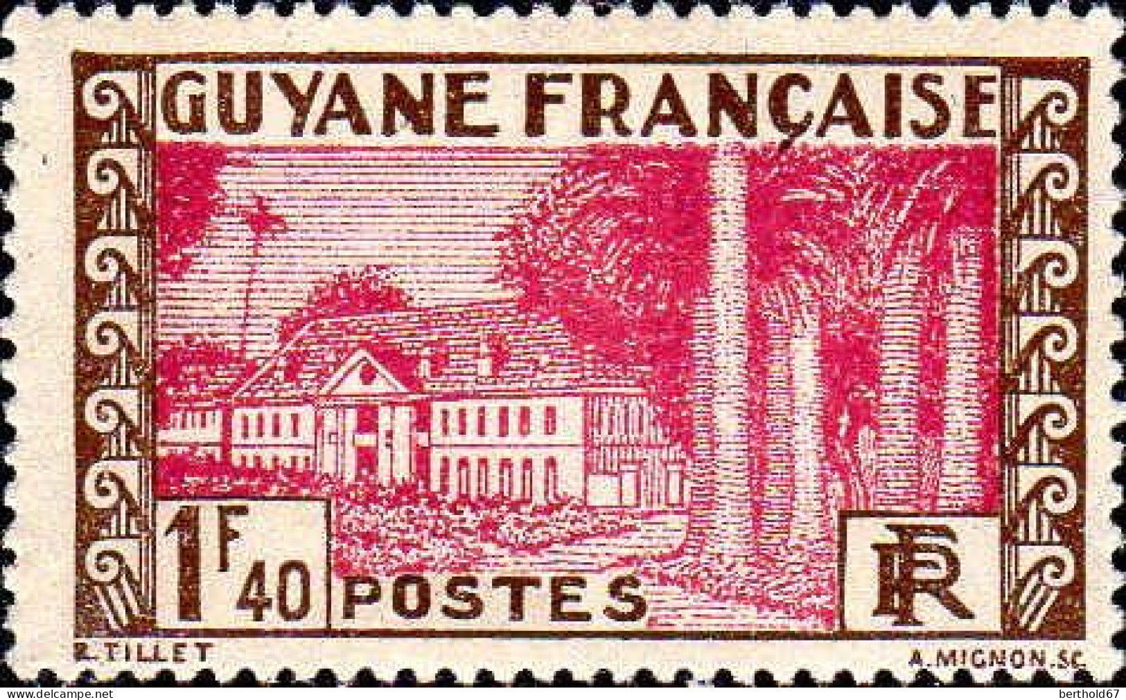 Guyane Poste N** Yv:165 Mi:140 Hôtel Du Gouvernement Cayenne - Neufs