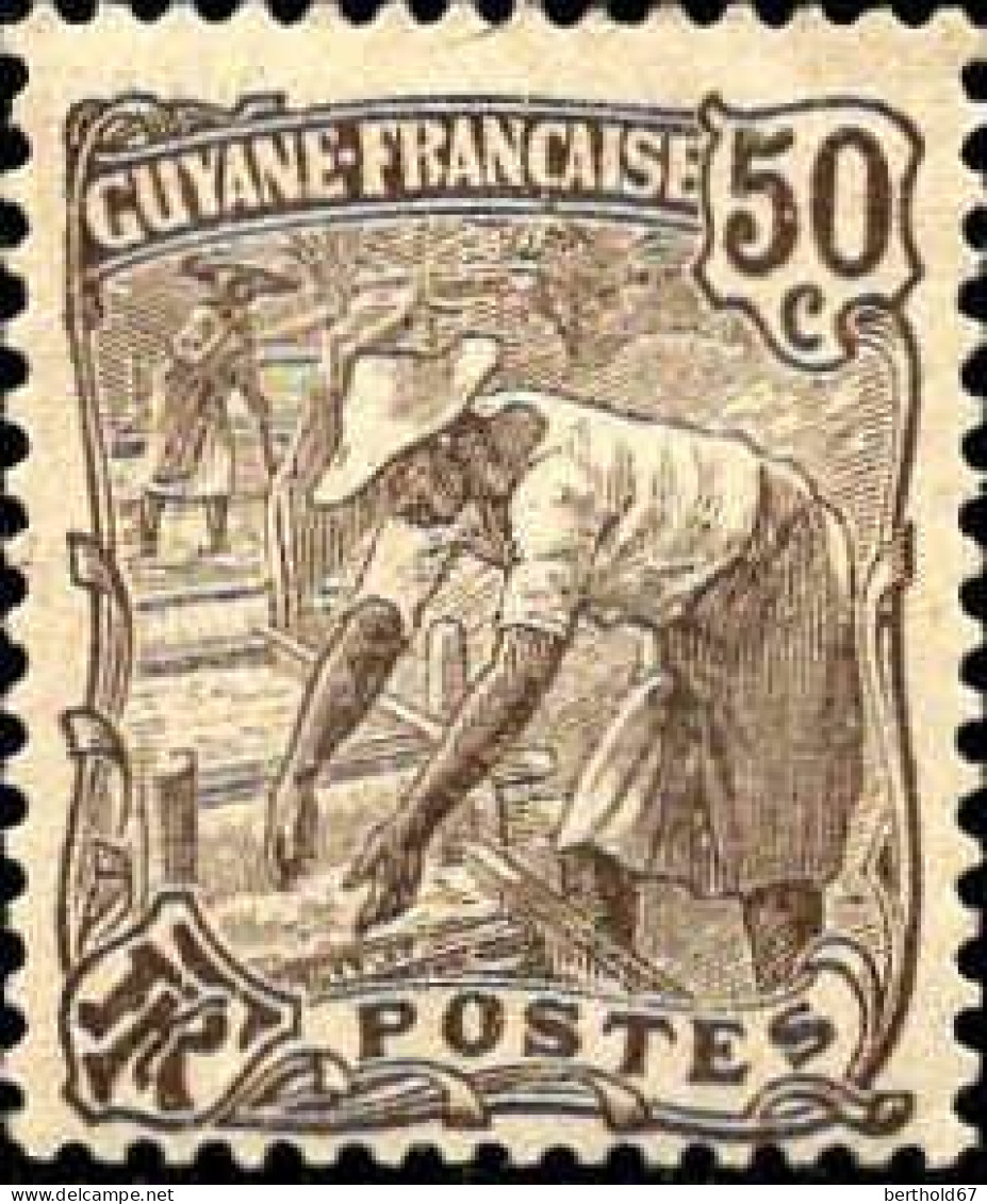 Guyane Poste N* Yv: 83 Mi:84 Orpailleur (Trace De Charnière) - Unused Stamps