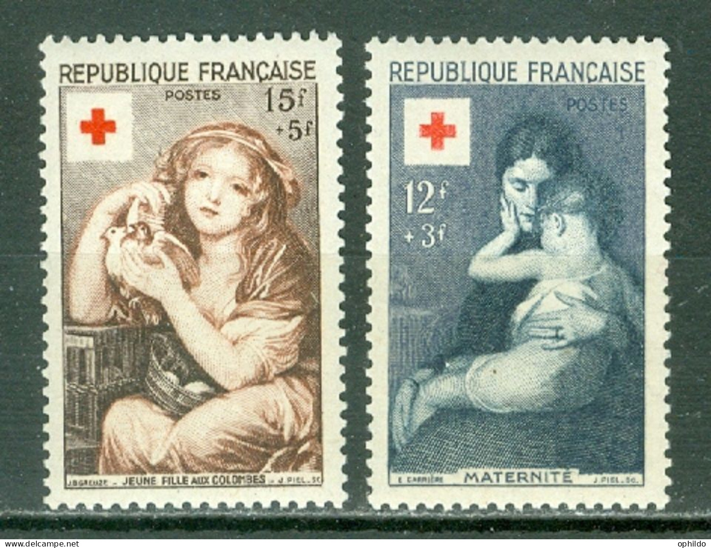 France  1006/1007  * *  TB   Croix Rouge    - Neufs