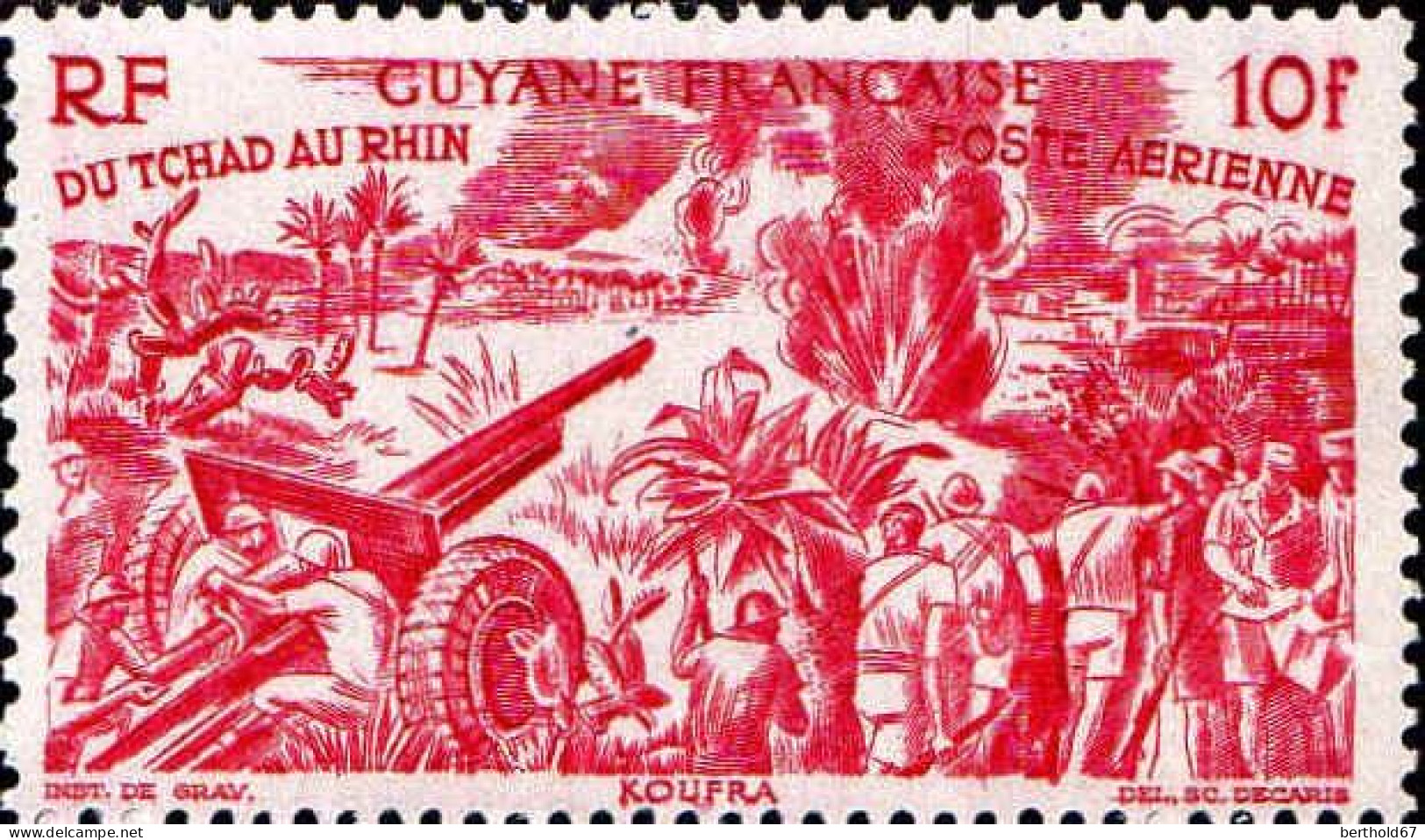 Guyane Avion N** Yv:29/34 Du Tchad Au Rhin - Ongebruikt