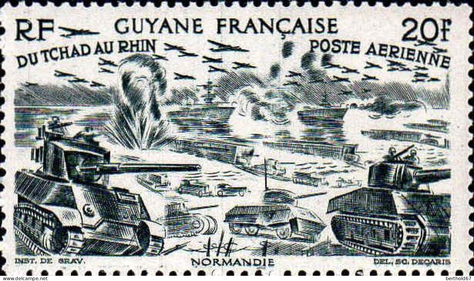 Guyane Avion N** Yv:29/34 Du Tchad Au Rhin - Neufs
