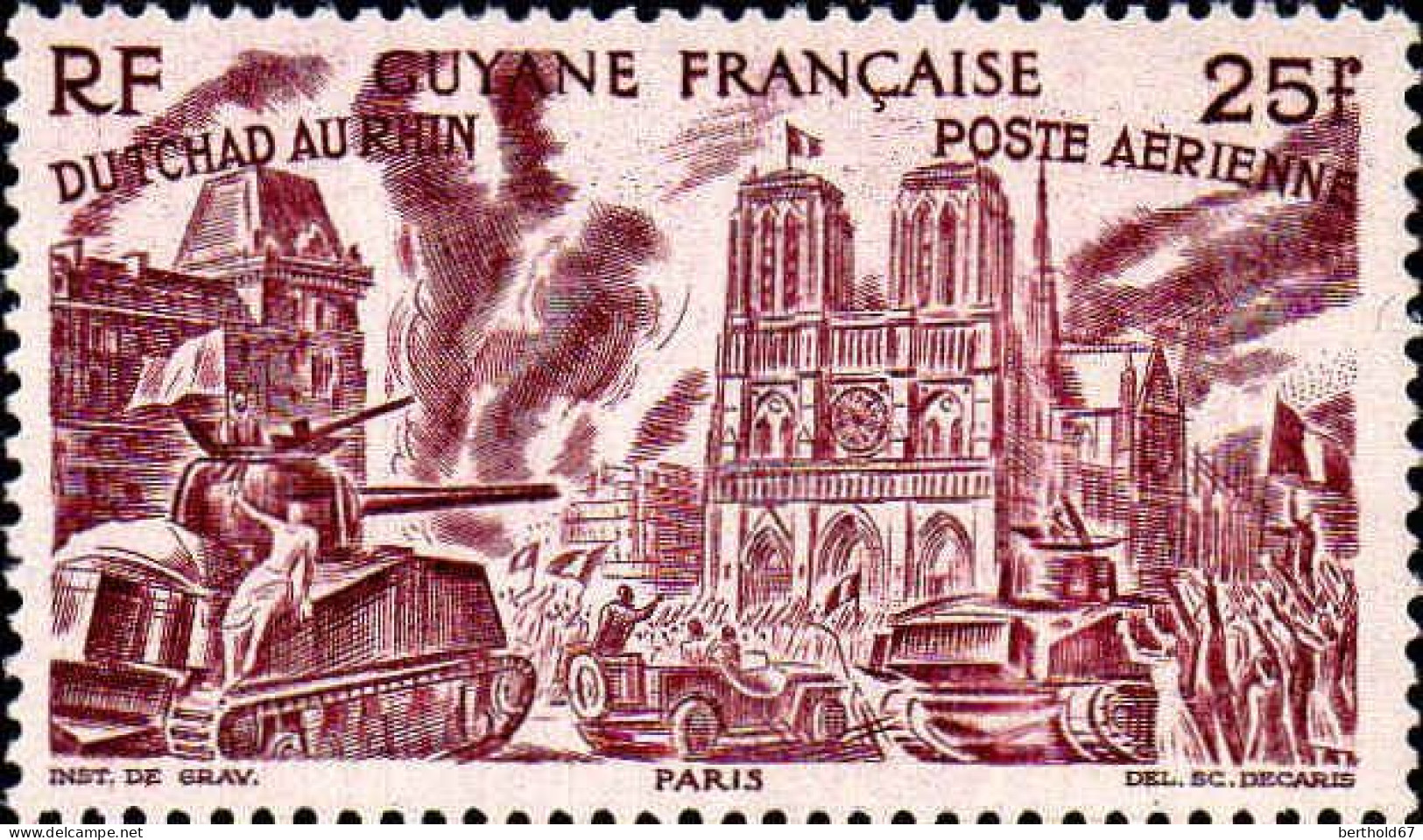 Guyane Avion N** Yv:29/34 Du Tchad Au Rhin - Unused Stamps