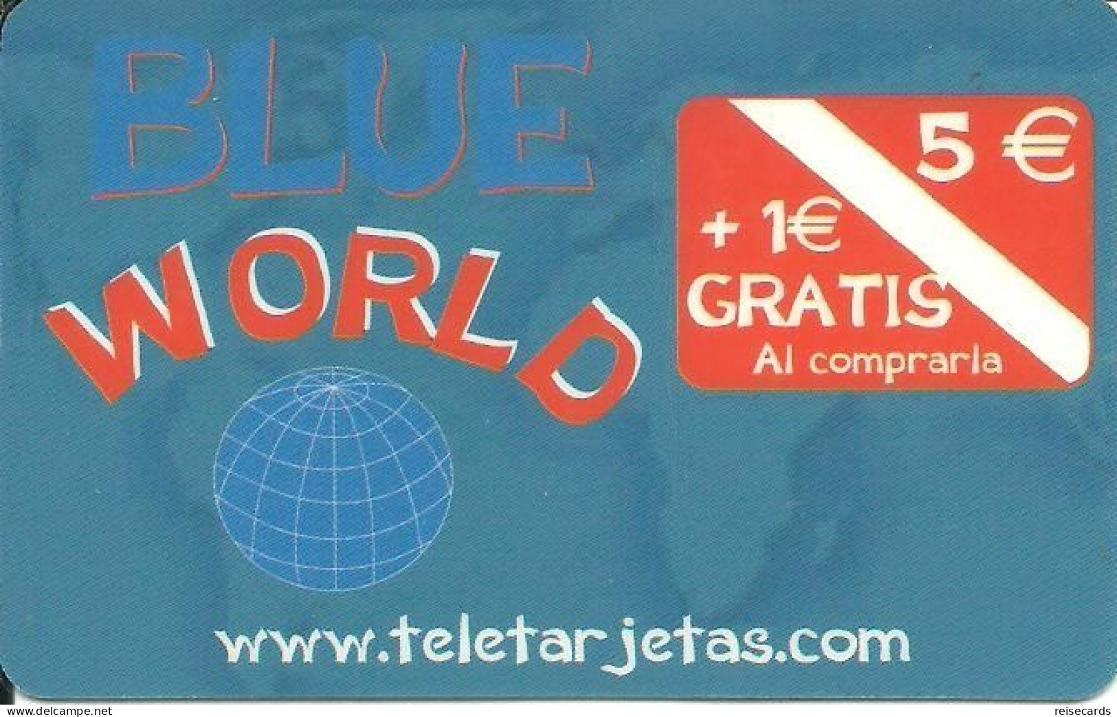 Spain: Prepaid IDT - Blue World 10.08 - Sonstige & Ohne Zuordnung