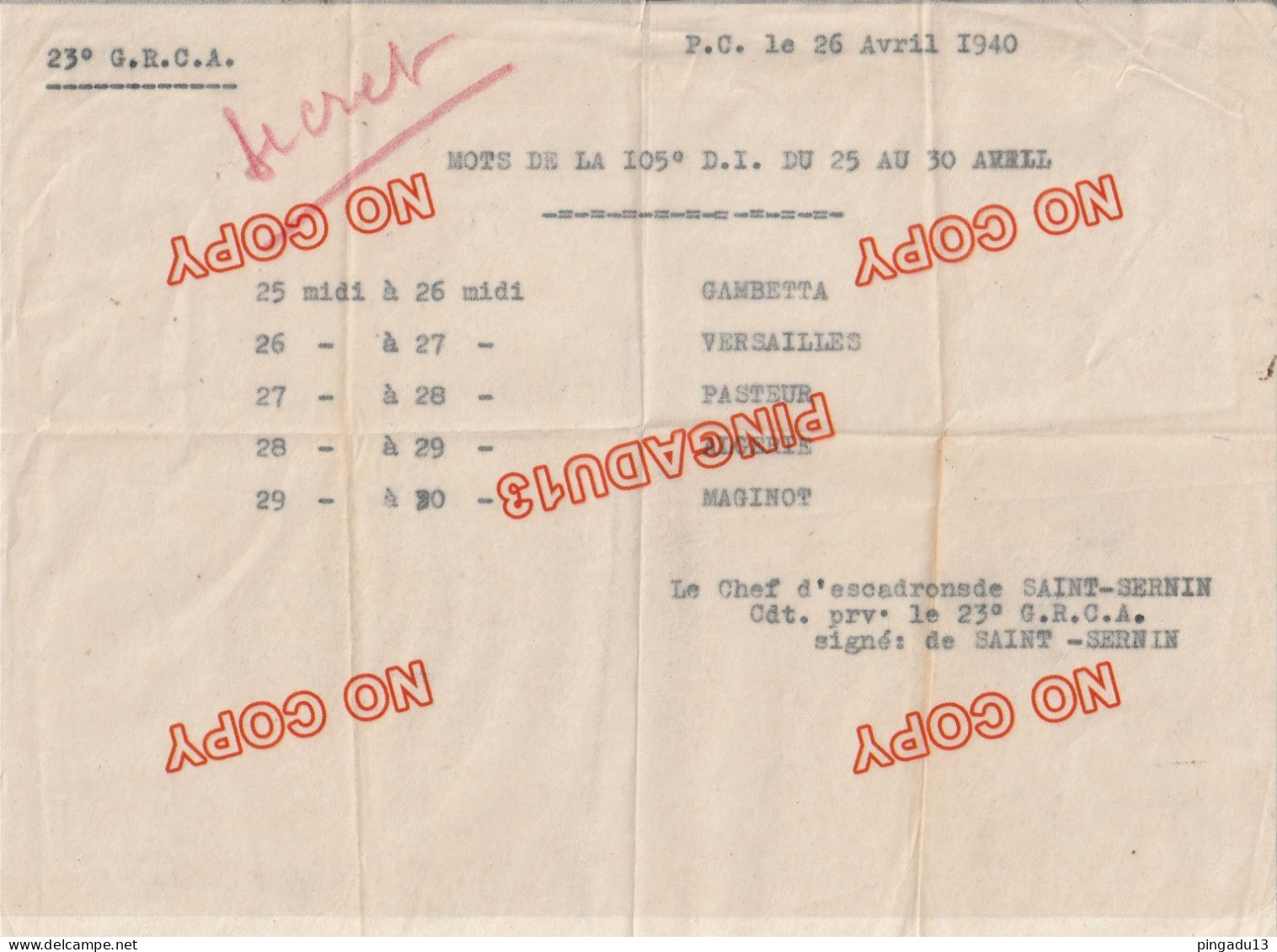 France WW2 Drôle De Guerre Très Bel Ensemble Autour Du 23 ème GRCA Groupe Reconnaissance Corps D'armée 1939-40 - 1939-45