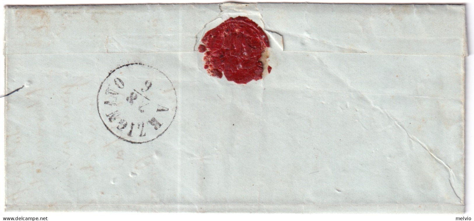 1868-VICENZA C1+punti (28.6) Su Lettera Completa Testo Affrancata C.20 - Marcophilia