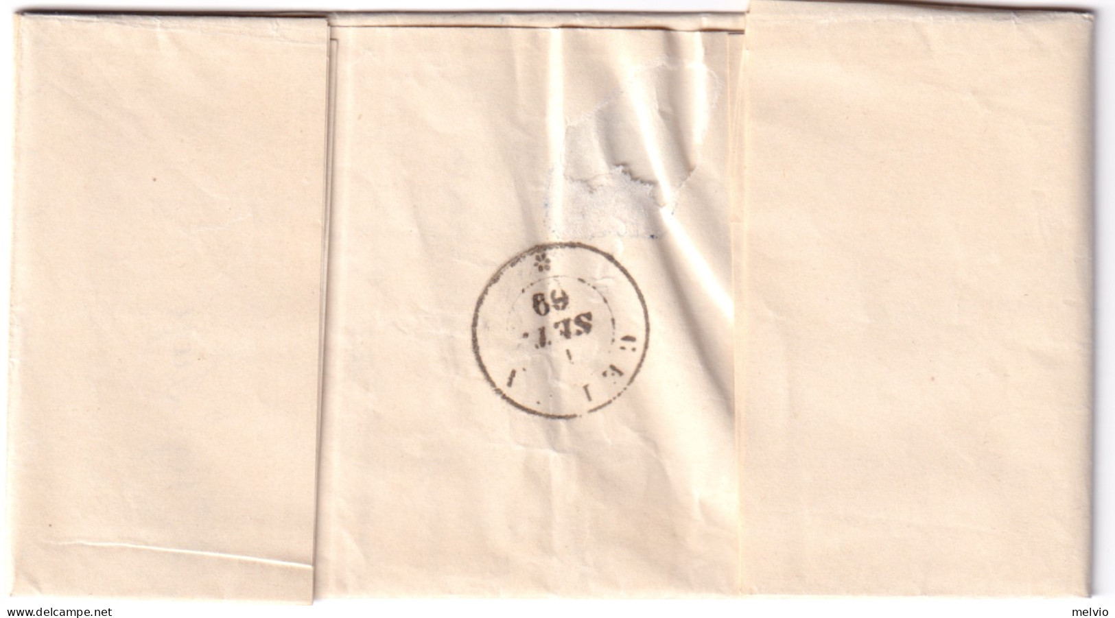 1869-PADOVA C1+punti (31.8) Su Lettera Completa Testo Affrancata C.20 - Marcophilia