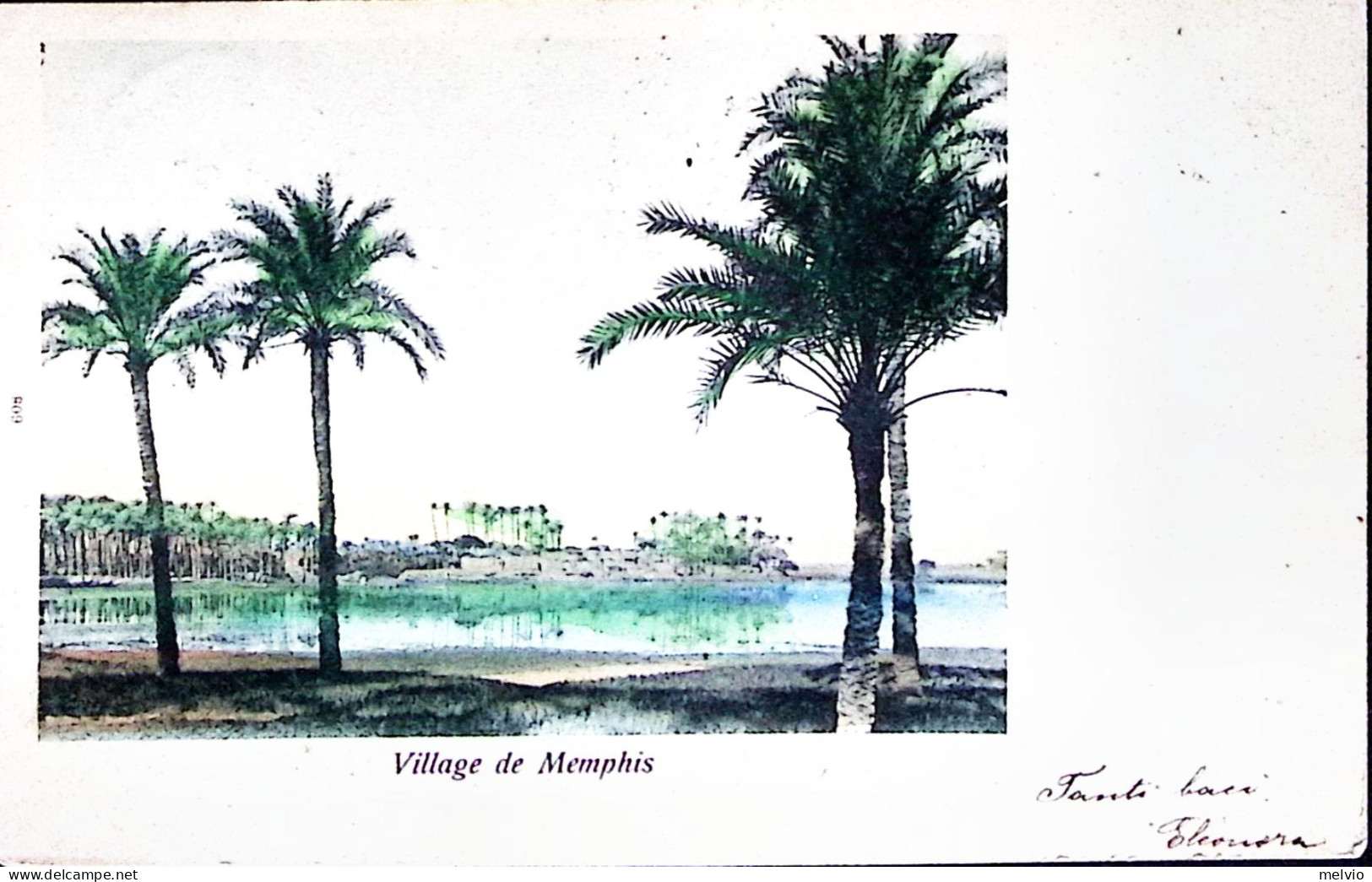 1902-Segnatasse C.5 E 10 Apposti A Venezia (29.5) Su Cartolina Egitto (Village D - Autres & Non Classés