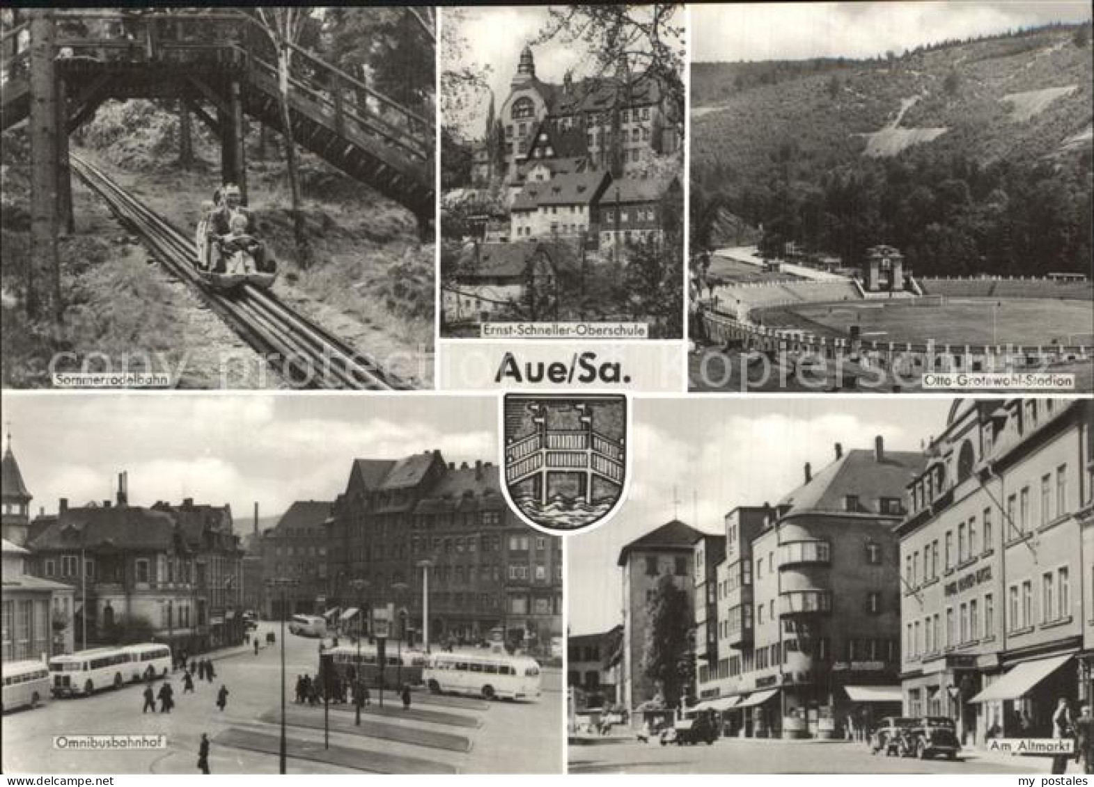 72547306 Aue Erzgebirge Sommerrodelbahn Ernst Schneller Oberschule Otto Grotewoh - Aue