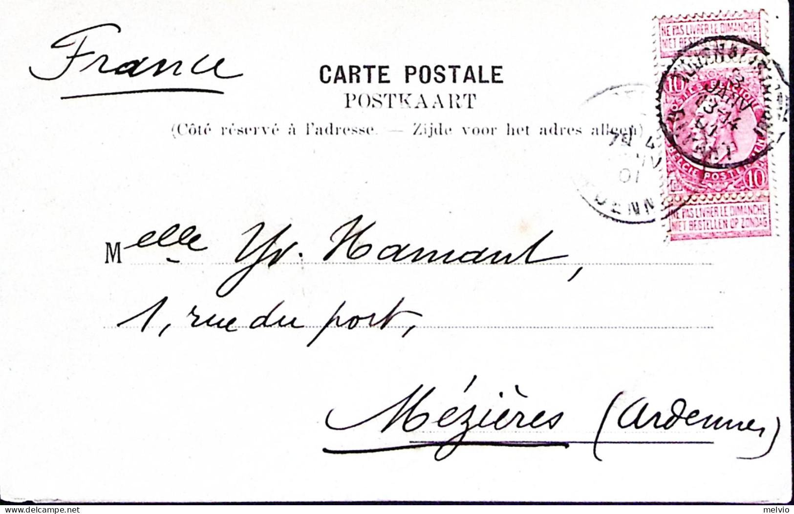 1901-BRUXELLES Porte De Hal Viaggiata - Other & Unclassified