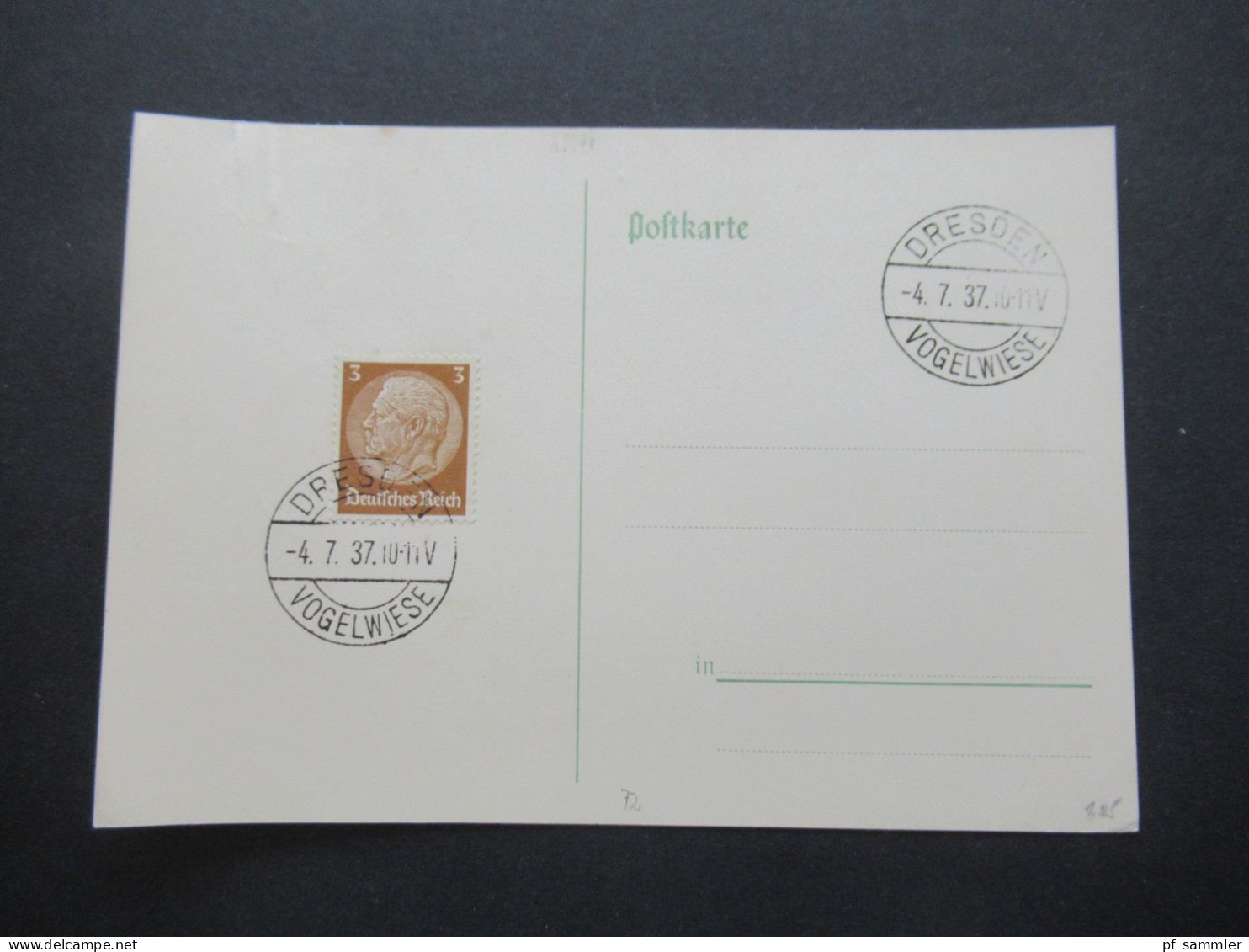 3.Reich 1937 / 1938 blanko PK mit Hindenburg Frankatur insgesamt 50 Stück verschiedene Sonderstempel! Propaganda Stempel