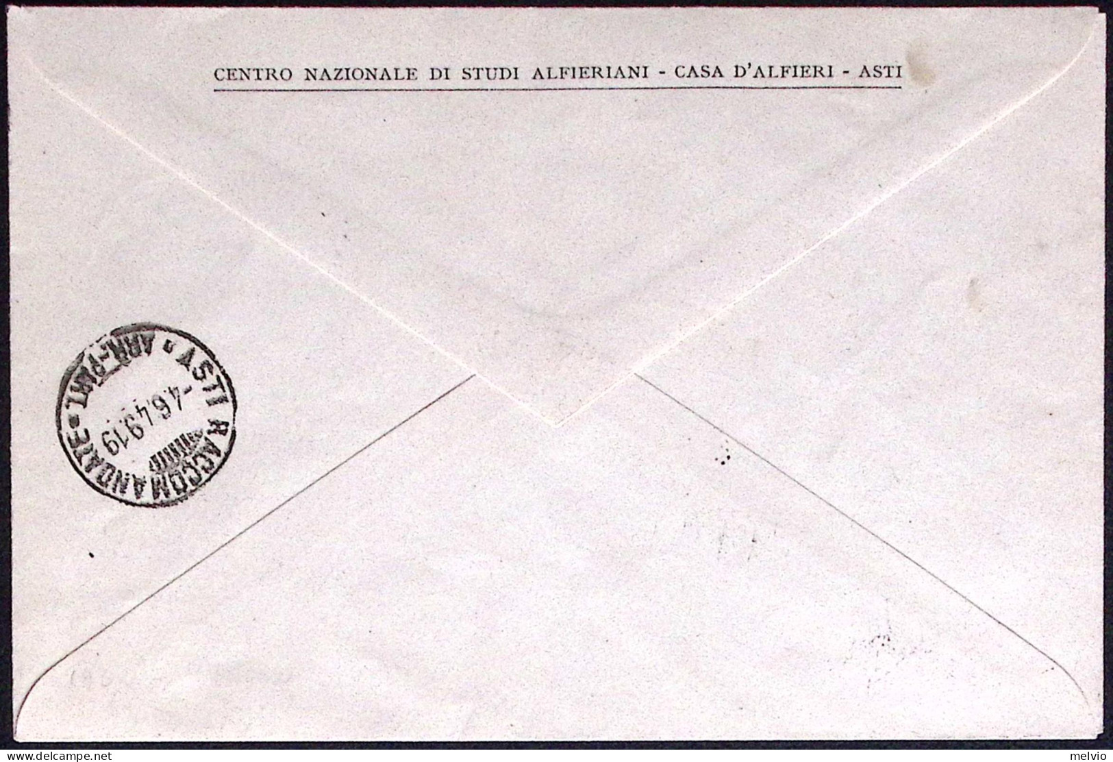 1949-raccomandata Affr.L.15 Donizzetti+L.20 Mazzini+L.20 Alfieri, Annullo Fdc Ce - FDC