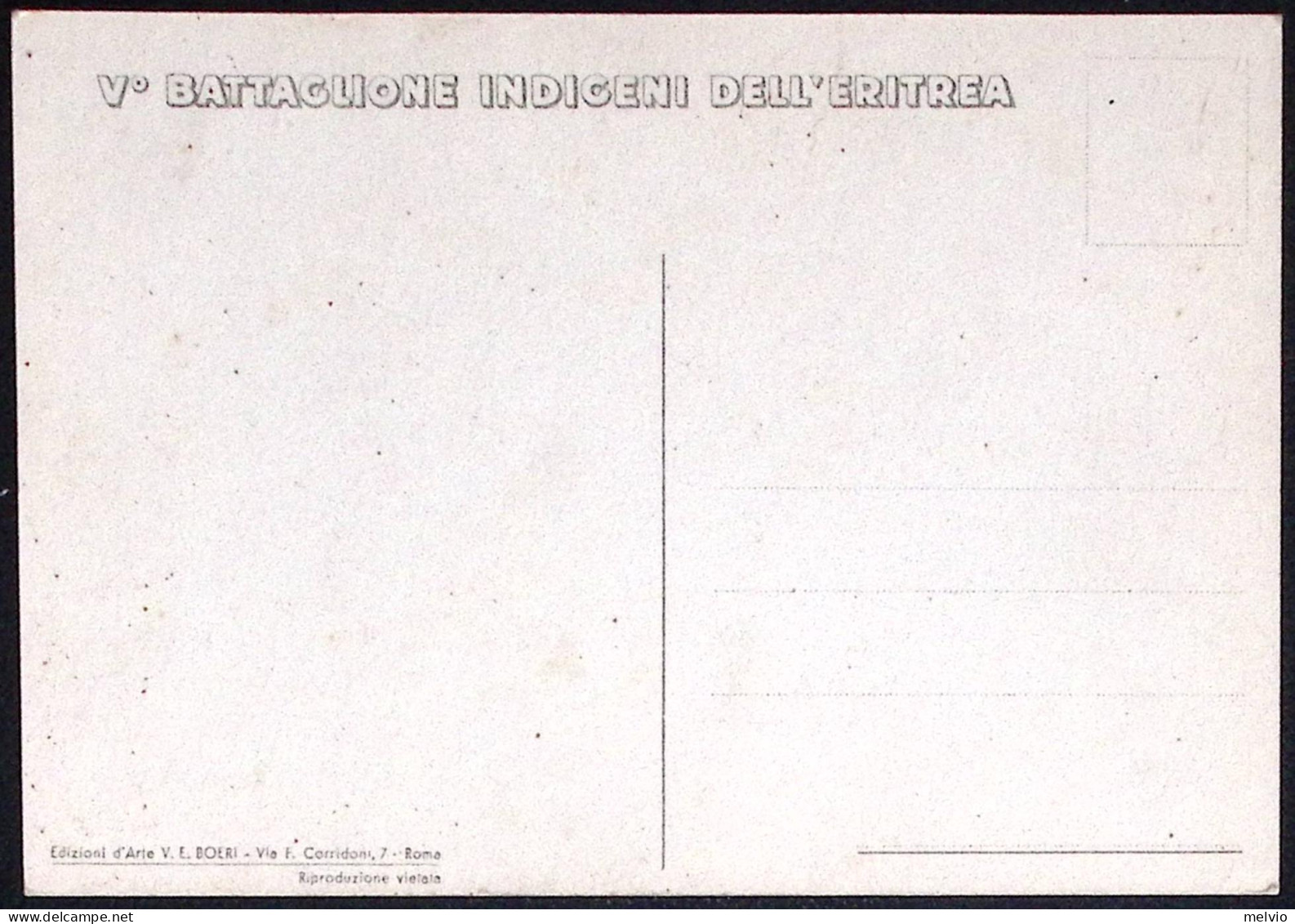 1936circa-V^ Battaglione Indigeni Dell'Eritrea - Erythrée