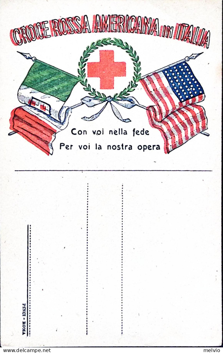 19181 CROCE ROSSA AMERICANA In ITALIA, Tipografia PINCI-ROMA, Nuova - Rotes Kreuz