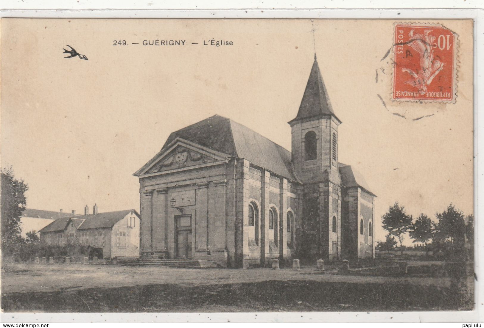 30 : DEPT 58 : édit. L'Hirondelle N° 249 : Guérigny L'église - Guerigny