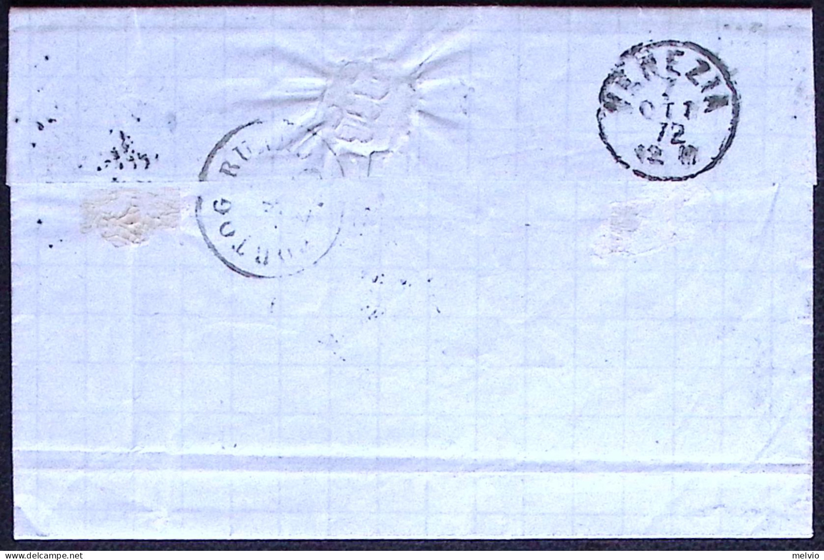 1872-VITTORIO C 2+punti (6.10) Su Lettera Completa Testo Affrancata C.20 (T26) - Marcophilia