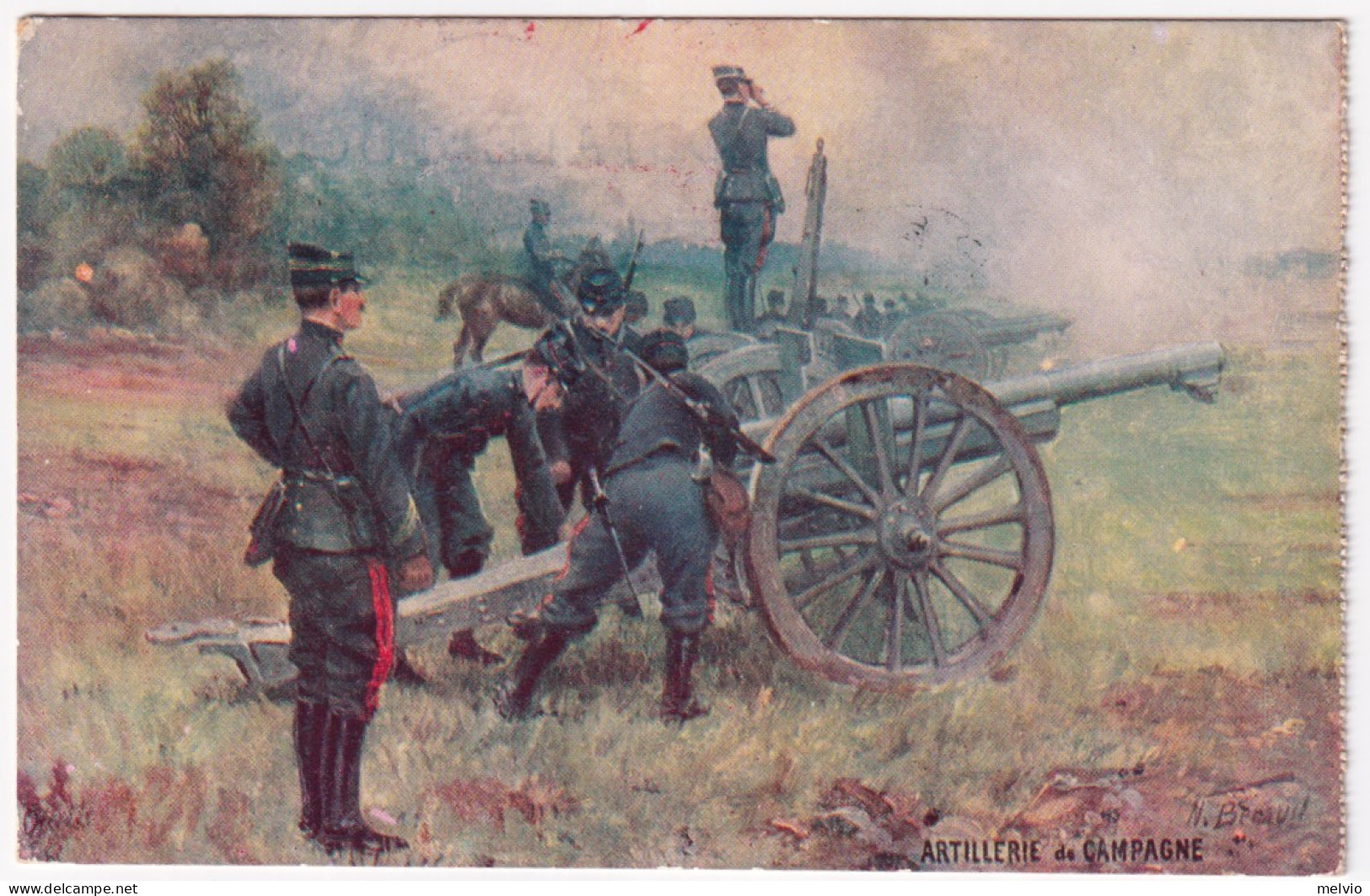 1916-Svizzera Bahnpost/Ambulant (20.5) Su Cartolina (Artillerie De Campagne) Per - Postmark Collection