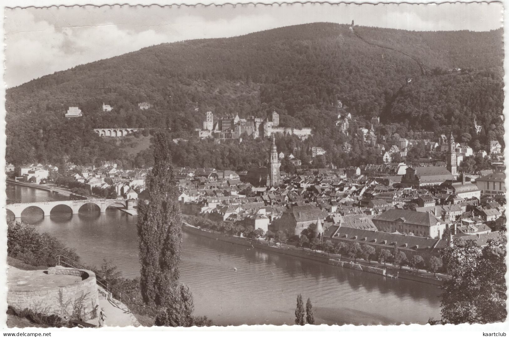 Heidelberg. Blick Vom Philosophengarten  - (Deutschland) - 1957 - Heidelberg