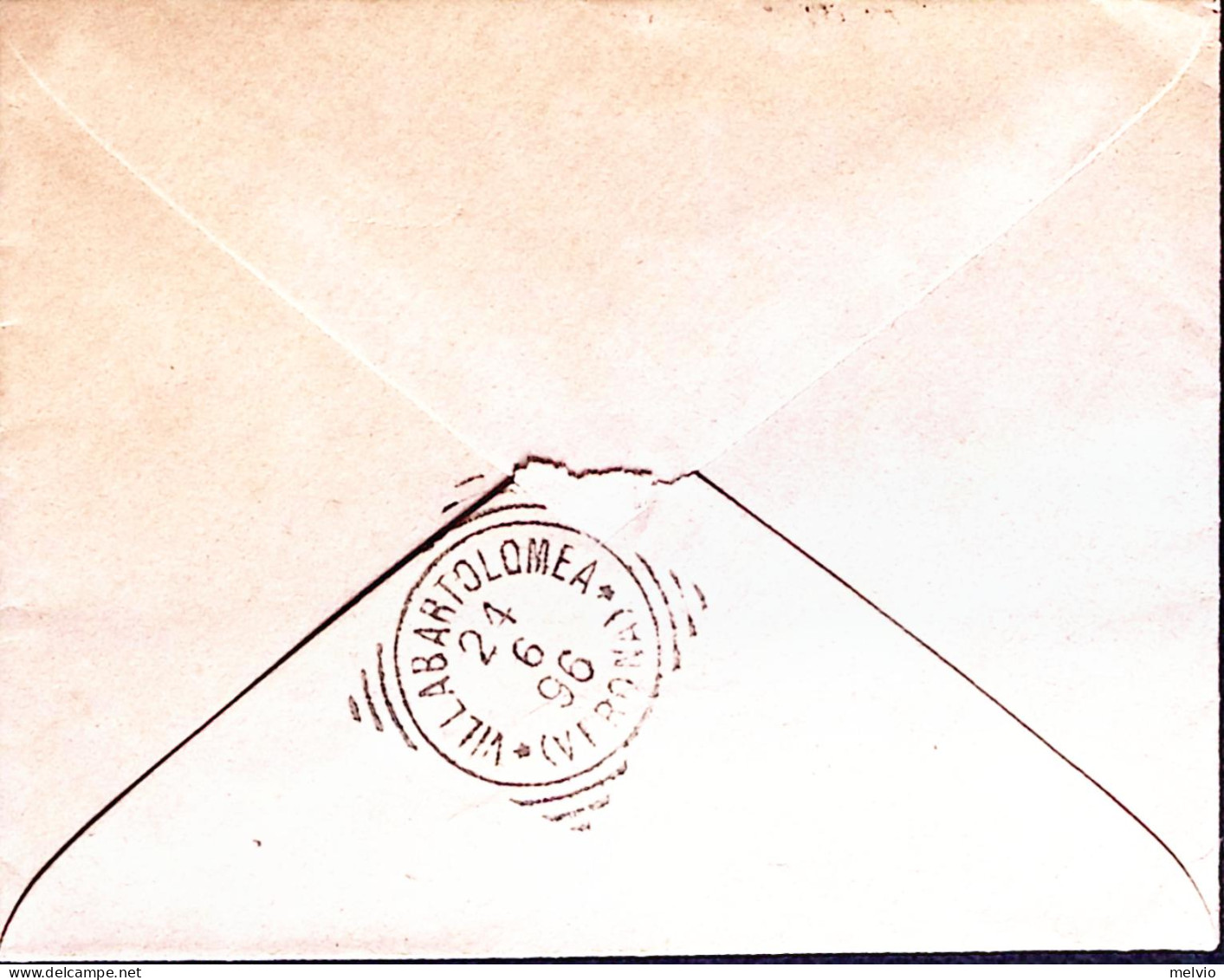 1896-LENDINARA Tono Riquadrato (24.9) Su Busta Affrancata C.20 - Poststempel