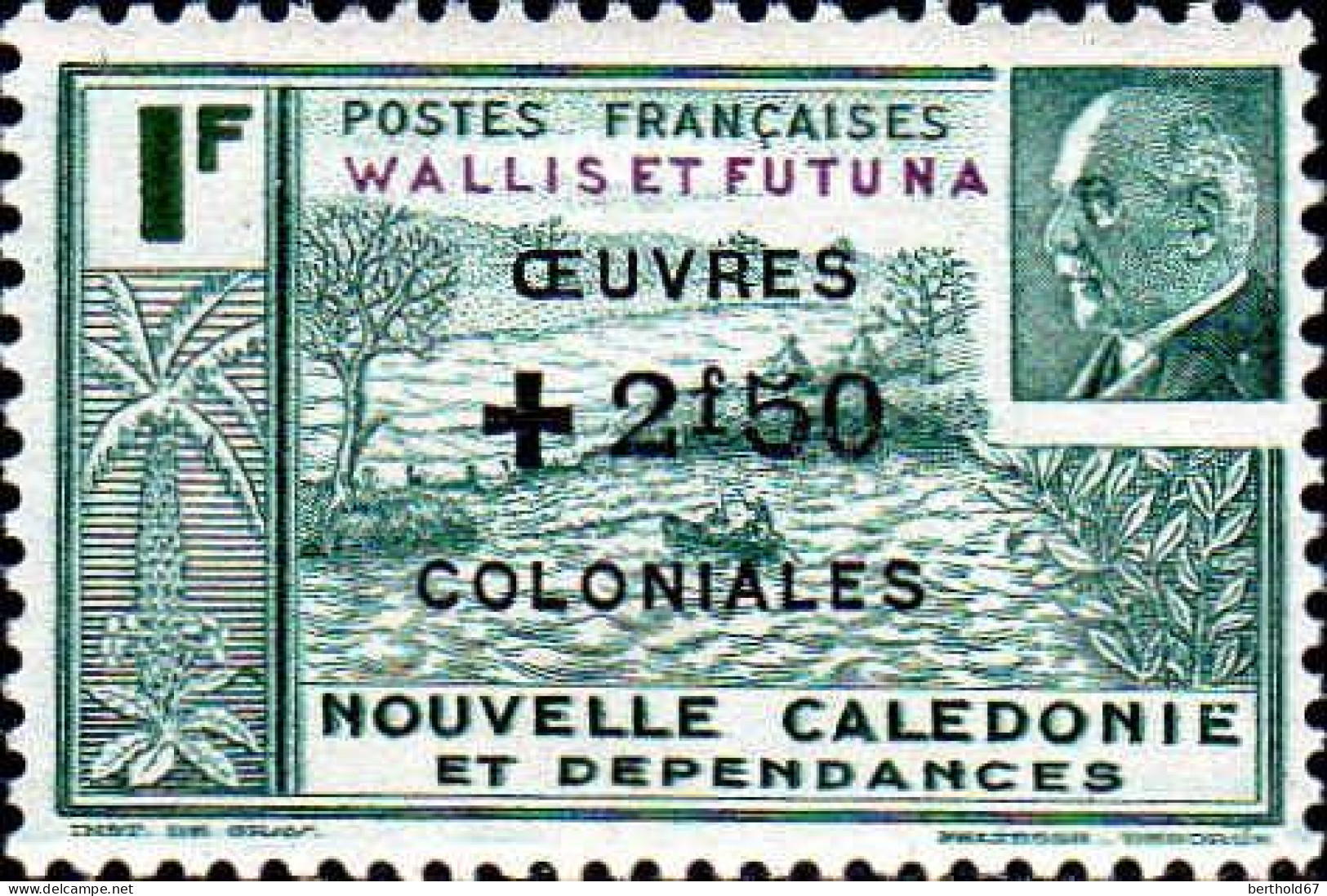 Wallis & Futuna Poste N** Yv:131/132 Oeuvres Coloniales Surch Oeuvres Coloniales & Nv Valeurs - Unused Stamps