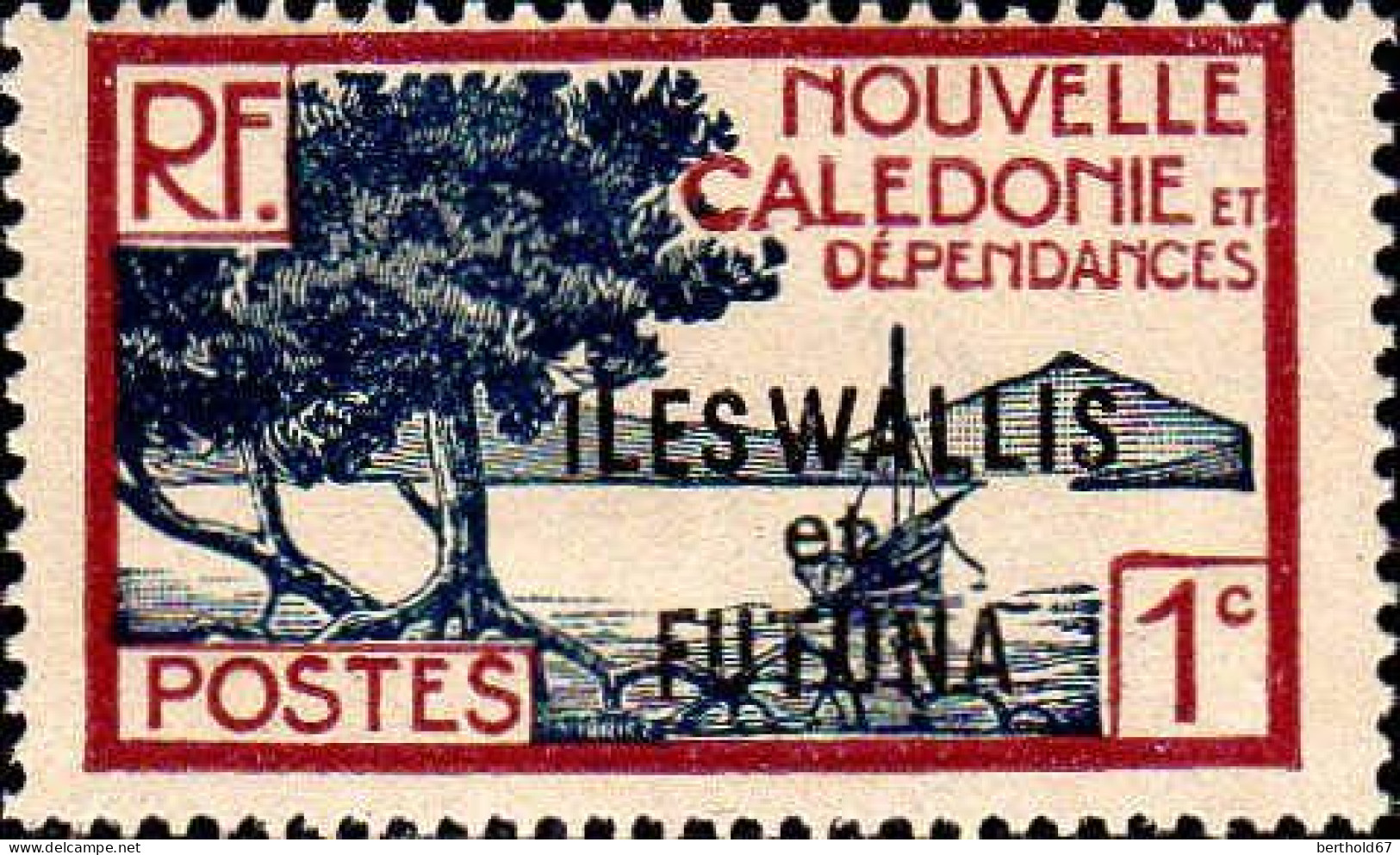 Wallis & Futuna Poste N* Yv: 43 Mi:43 Baie De La Pointe Des Palétuviers (défaut Gomme) - Unused Stamps