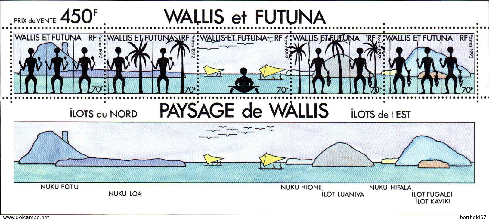 Wallis & Futuna Bloc N** Yv: 6 Mi:6 Paysage De Wallis - Blocs-feuillets