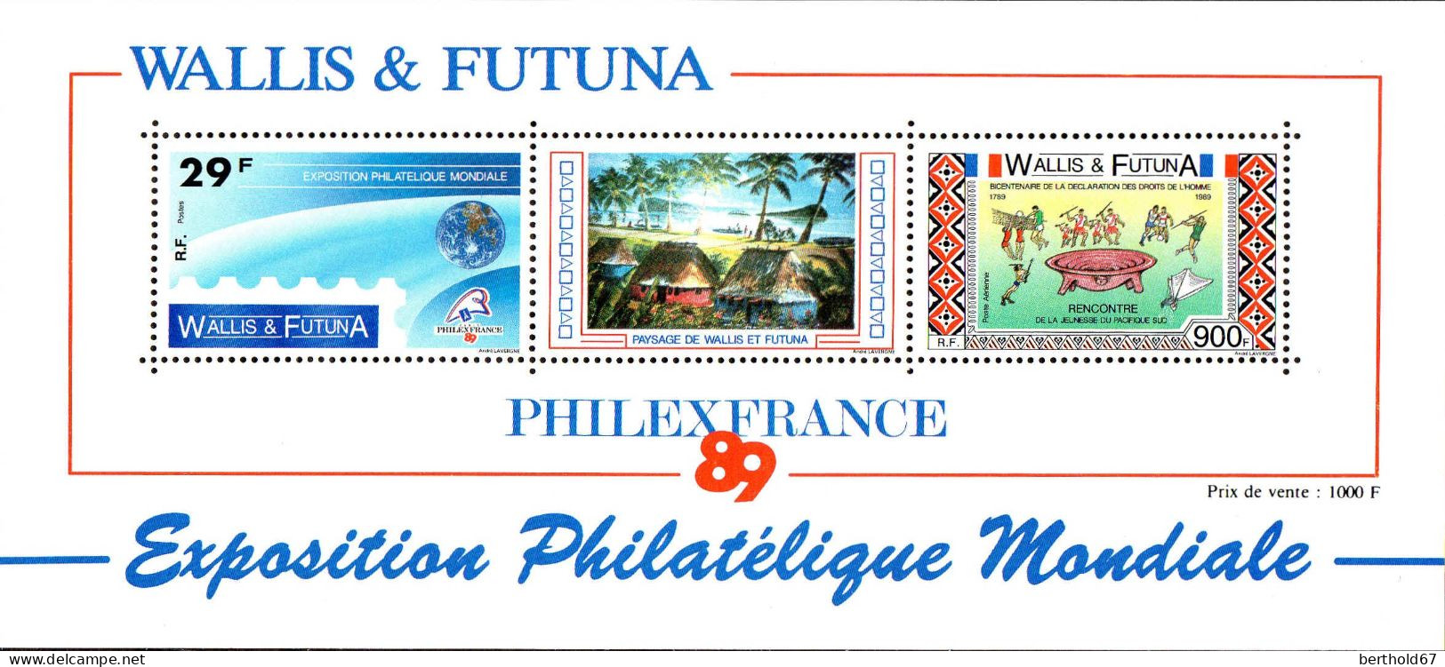 Wallis & Futuna Bloc N** Yv: 4 Mi:4 Philexfrance Exposition Philathélique Mondiale - Blocks & Kleinbögen