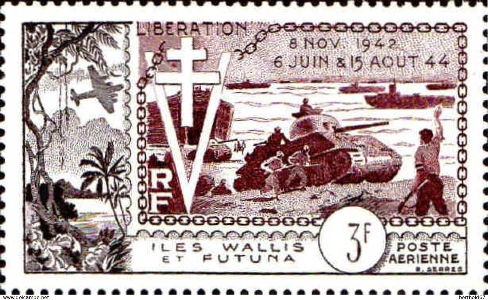 Wallis & Futuna Avion N** Yv: 14 Mi:180 Libération - Unused Stamps