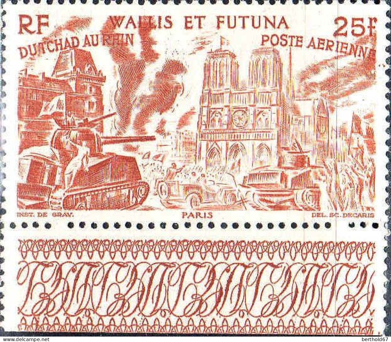 Wallis & Futuna Avion N** Yv:  5/10 Du Tchad Au Rhin Bord De Feuille - Unused Stamps