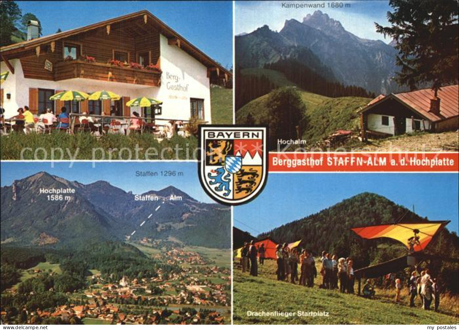 72547131 Marquartstein Berggasthof Staffn Alm Hochplatte Staffen Drachenflieger  - Autres & Non Classés